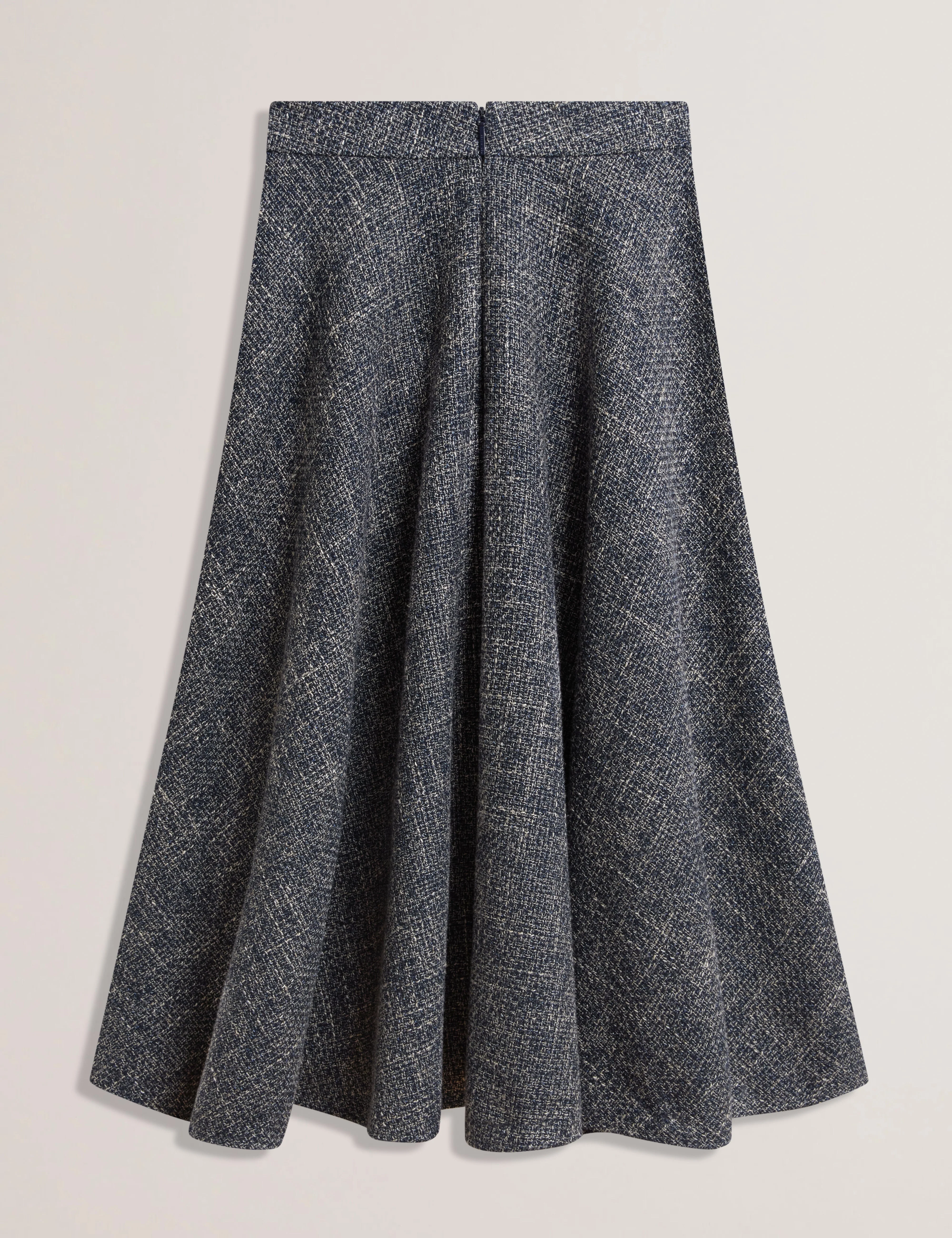 Abies Boucle Midi Ruffled Circle Skirt Navy - Image 5