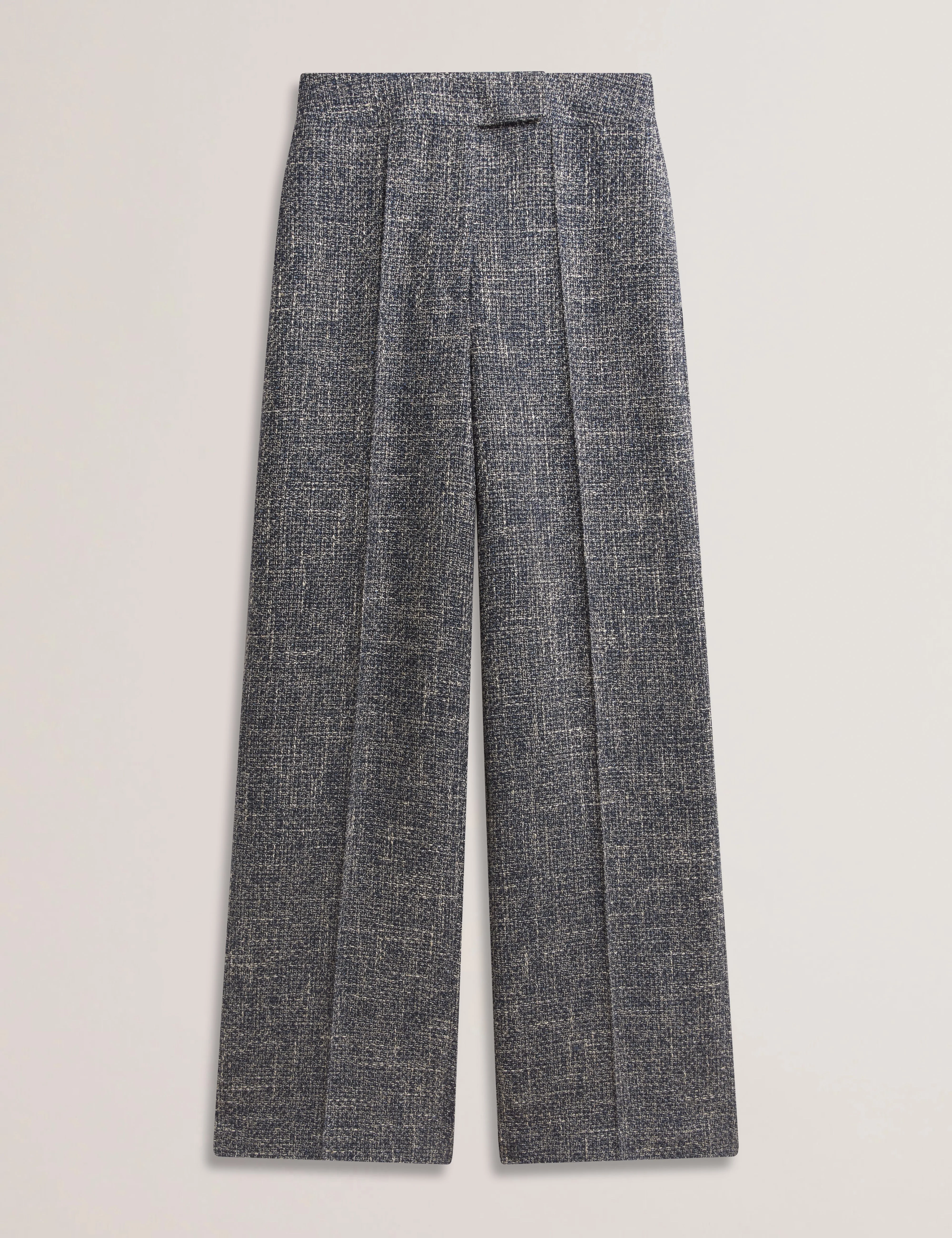 Abiesh Boucle Tailored Wide Leg Trouser Navy - Image 3