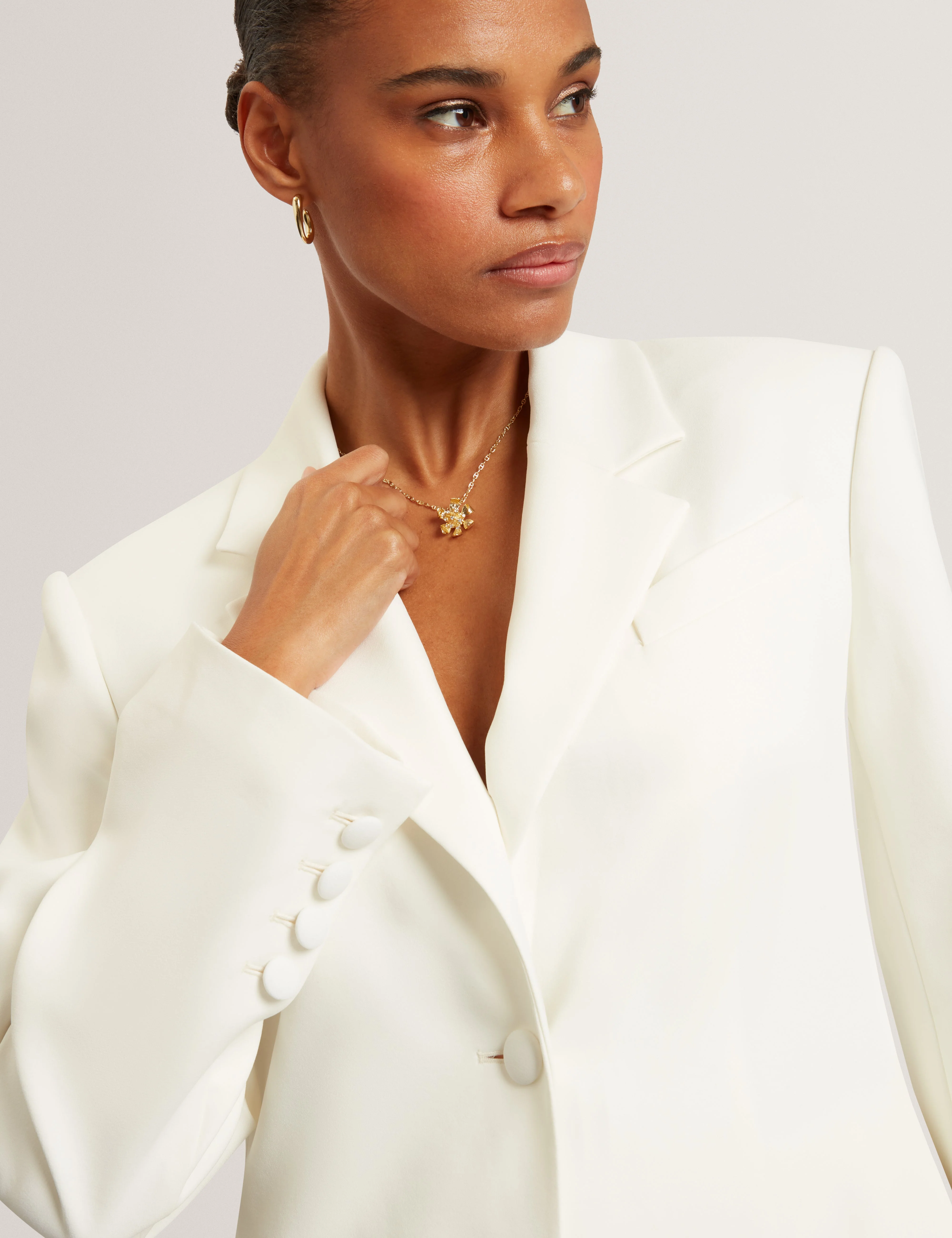 Acata Tailored Blazer Ivory - Image 4