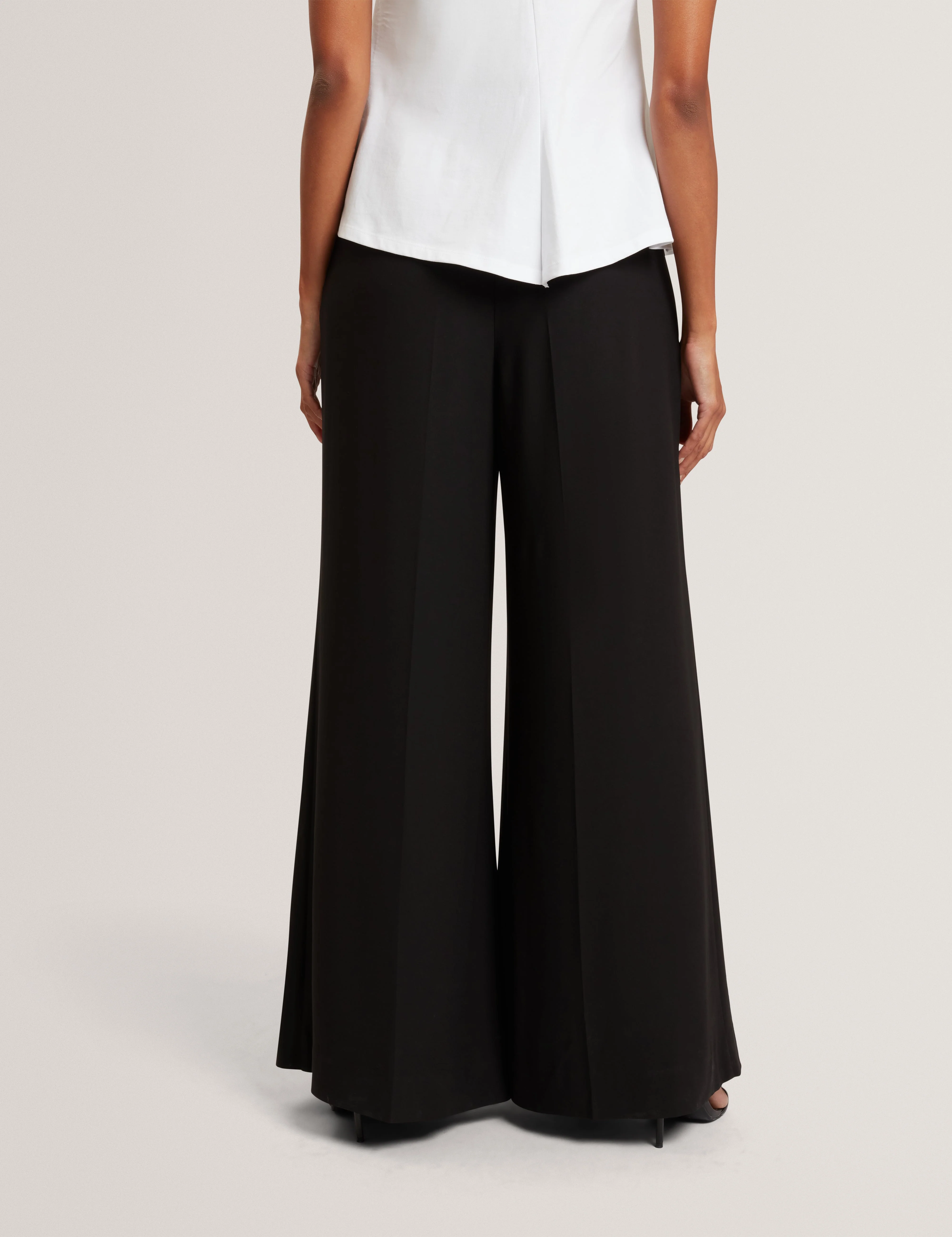Aepi Front Pleat Wide Leg Trousers Black - Image 5