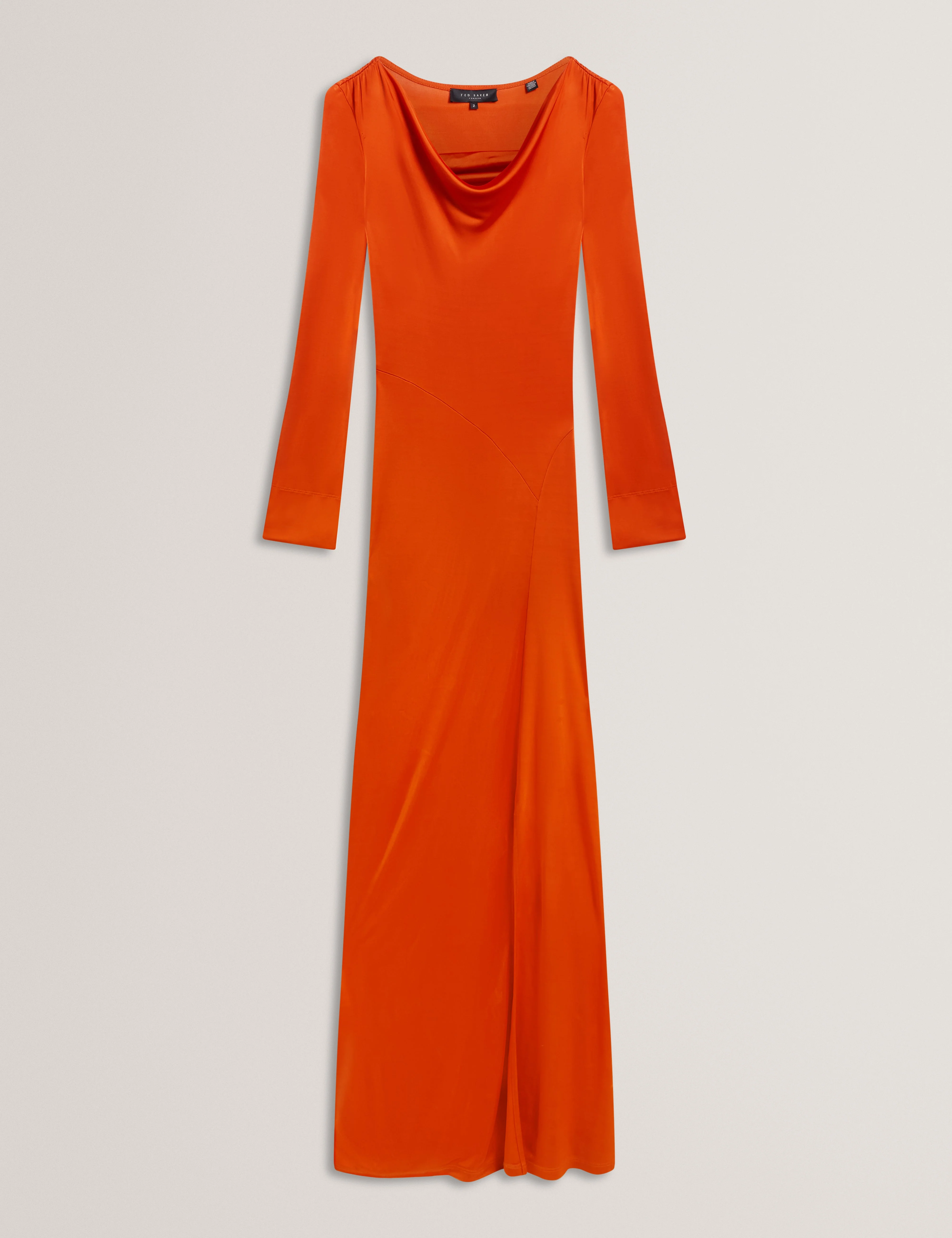 Aianna Cowl Neck Midi Dress Brt-Red - Image 8