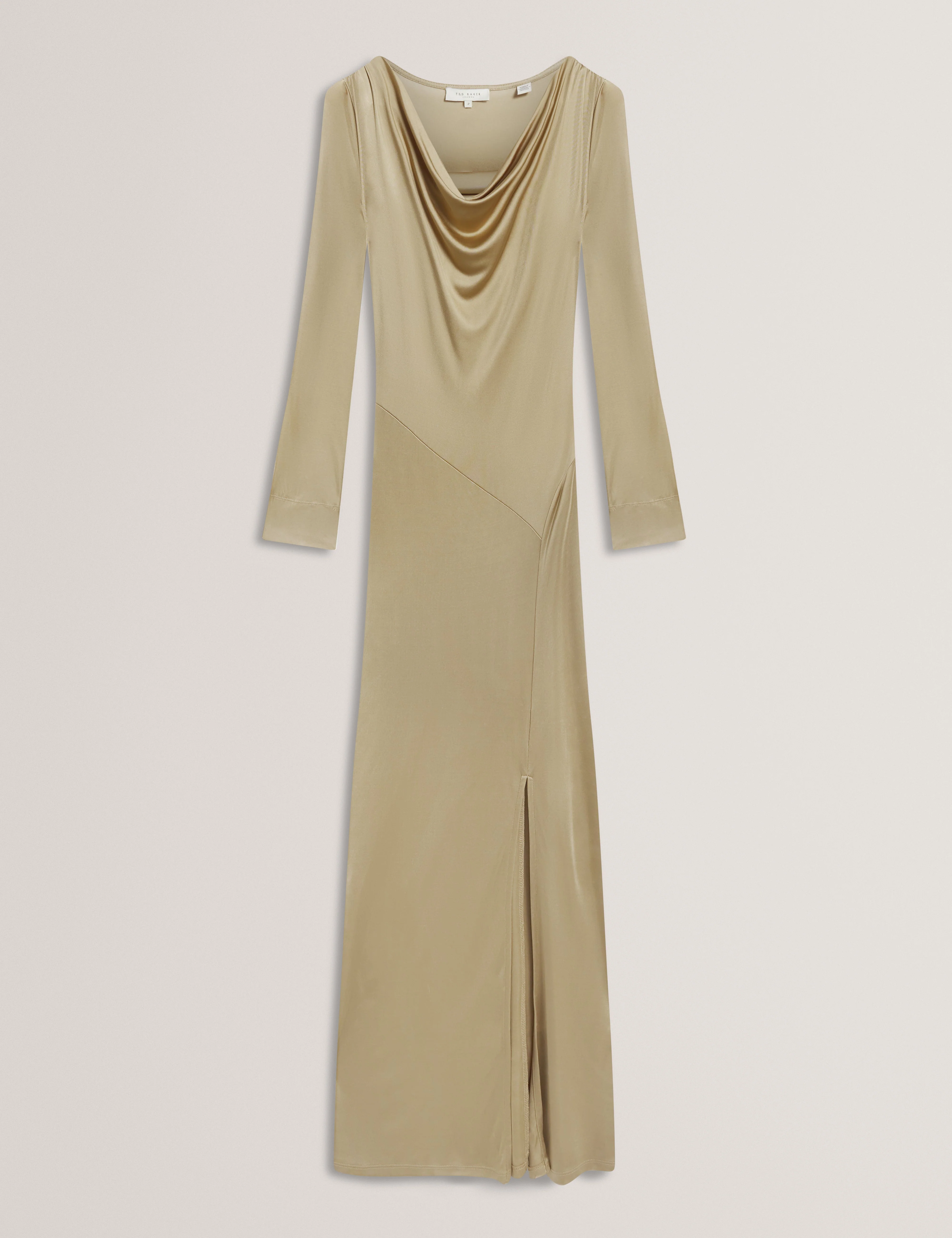 Aianna Cowl Neck Midi Dress Olive - Image 6
