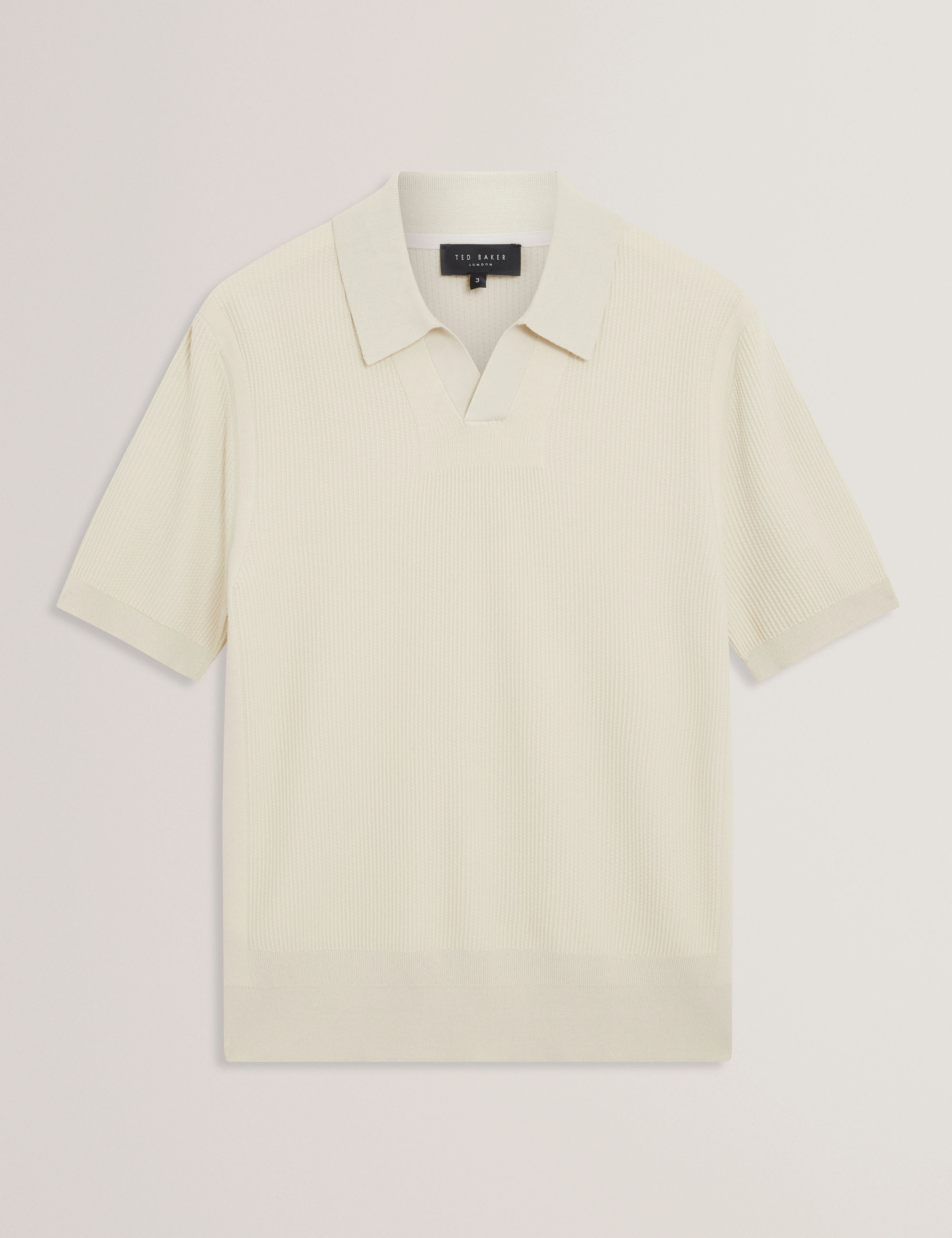 Aindrea Ss Stitch Detail Open Neck Polo Pl-Green - Image 6