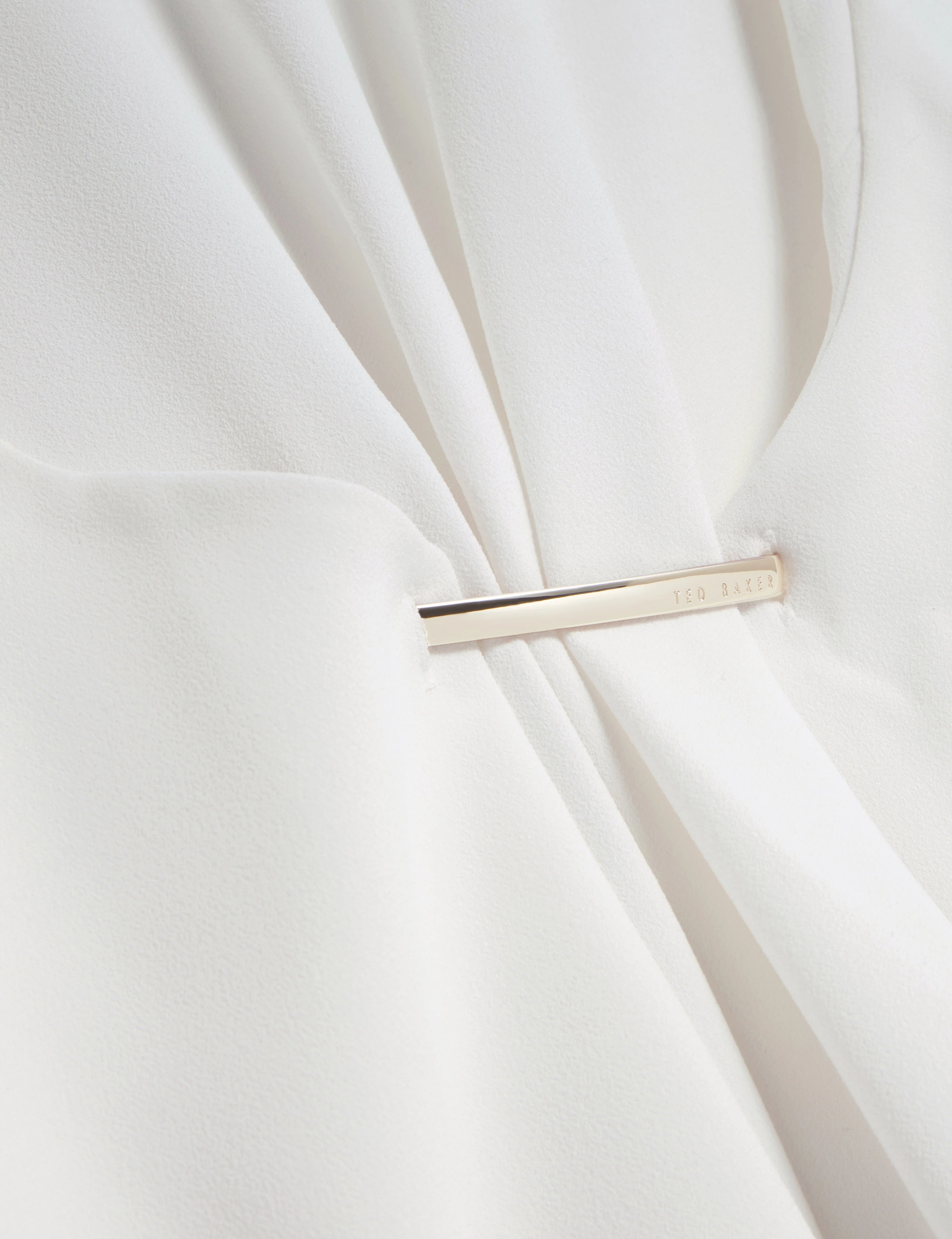 Alayra Draped Bar Detail Top Ivory - Image 3