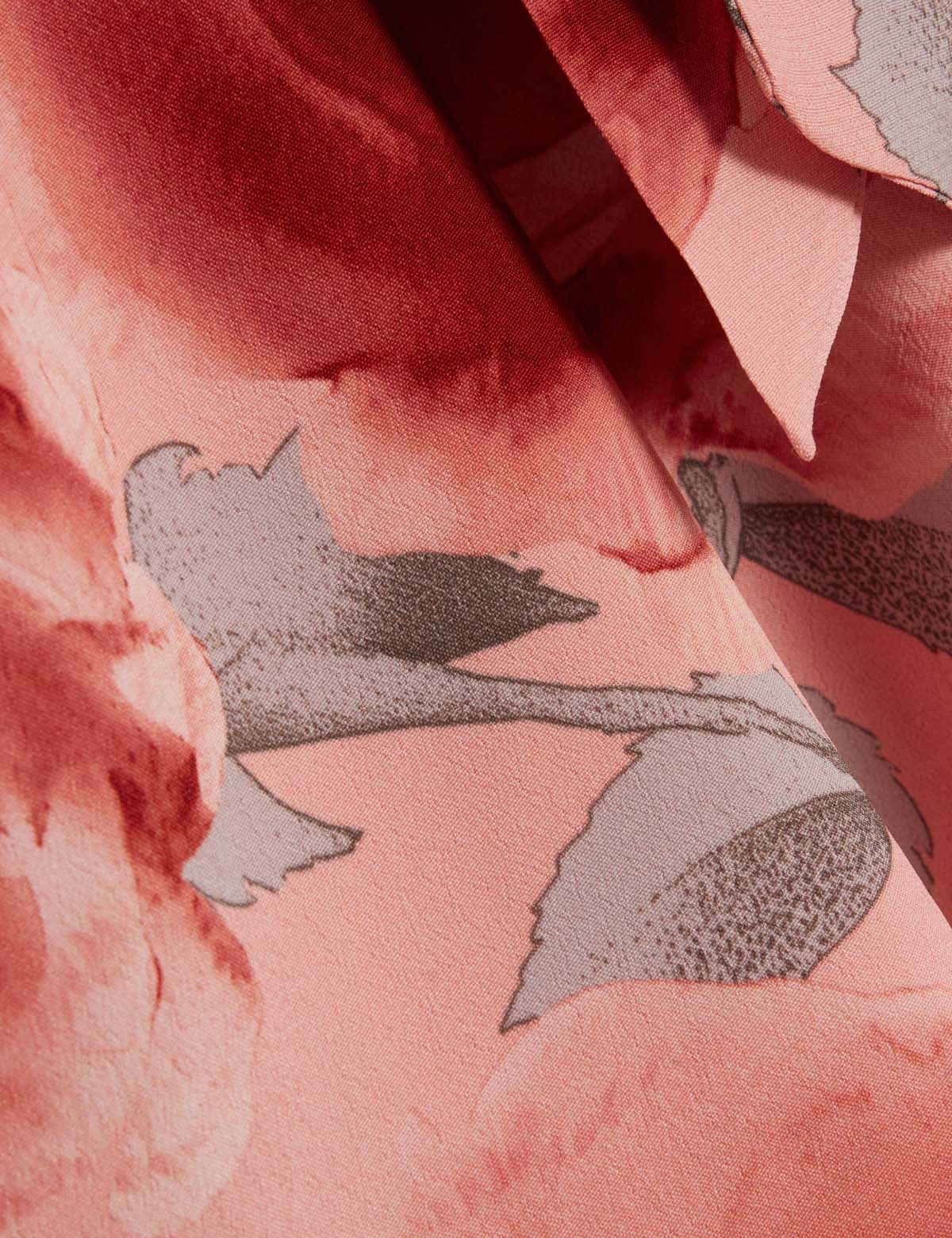 Ambera Printed Tie Halter Neck Top Coral - Image 3