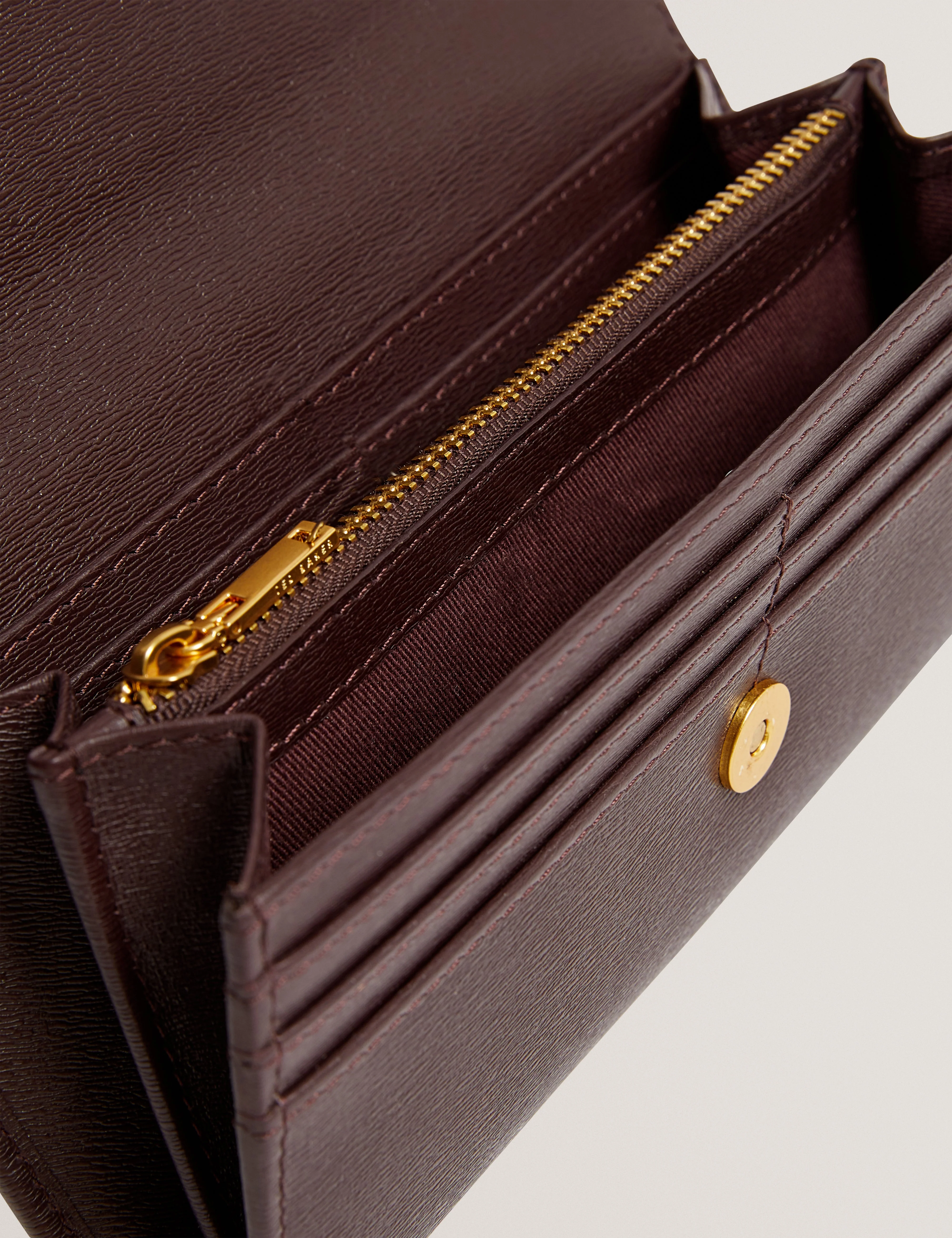 Anisal Tb Detail Large Leather Purse Wine - Image 4
