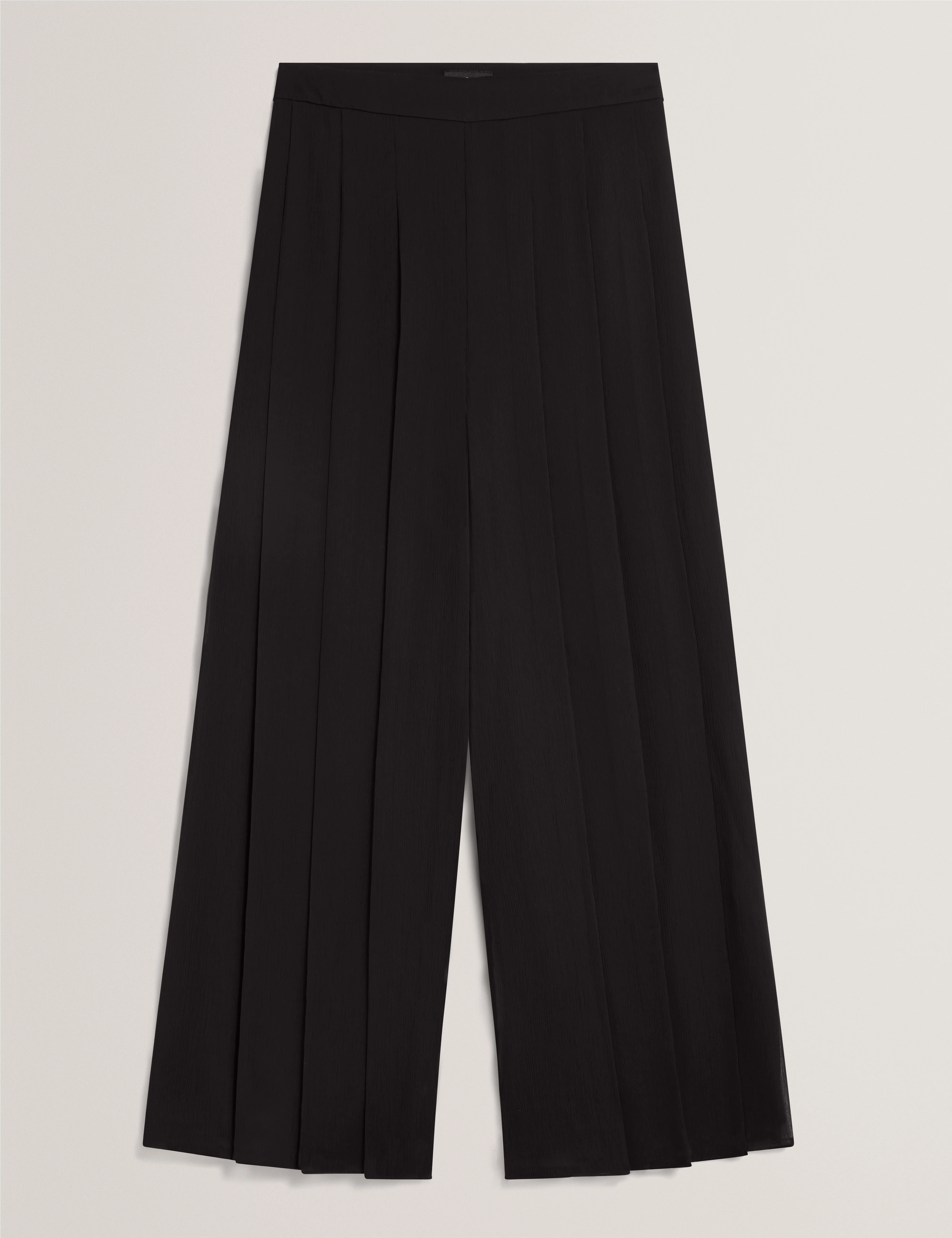 Antera Pleated Wide Leg Trouser Black - Image 7