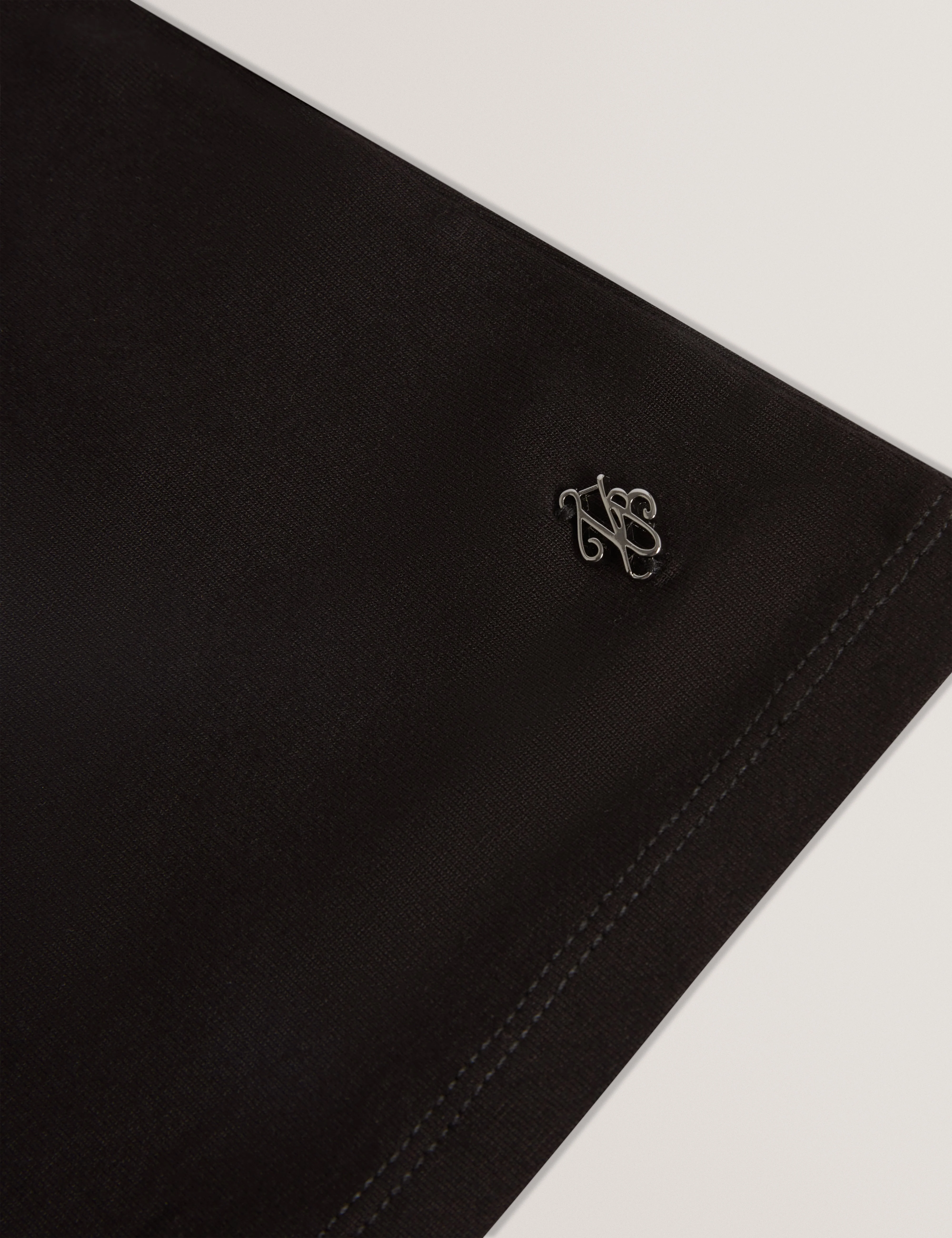Arania Long Sleeve Fitted Jersey Top Black - Image 3