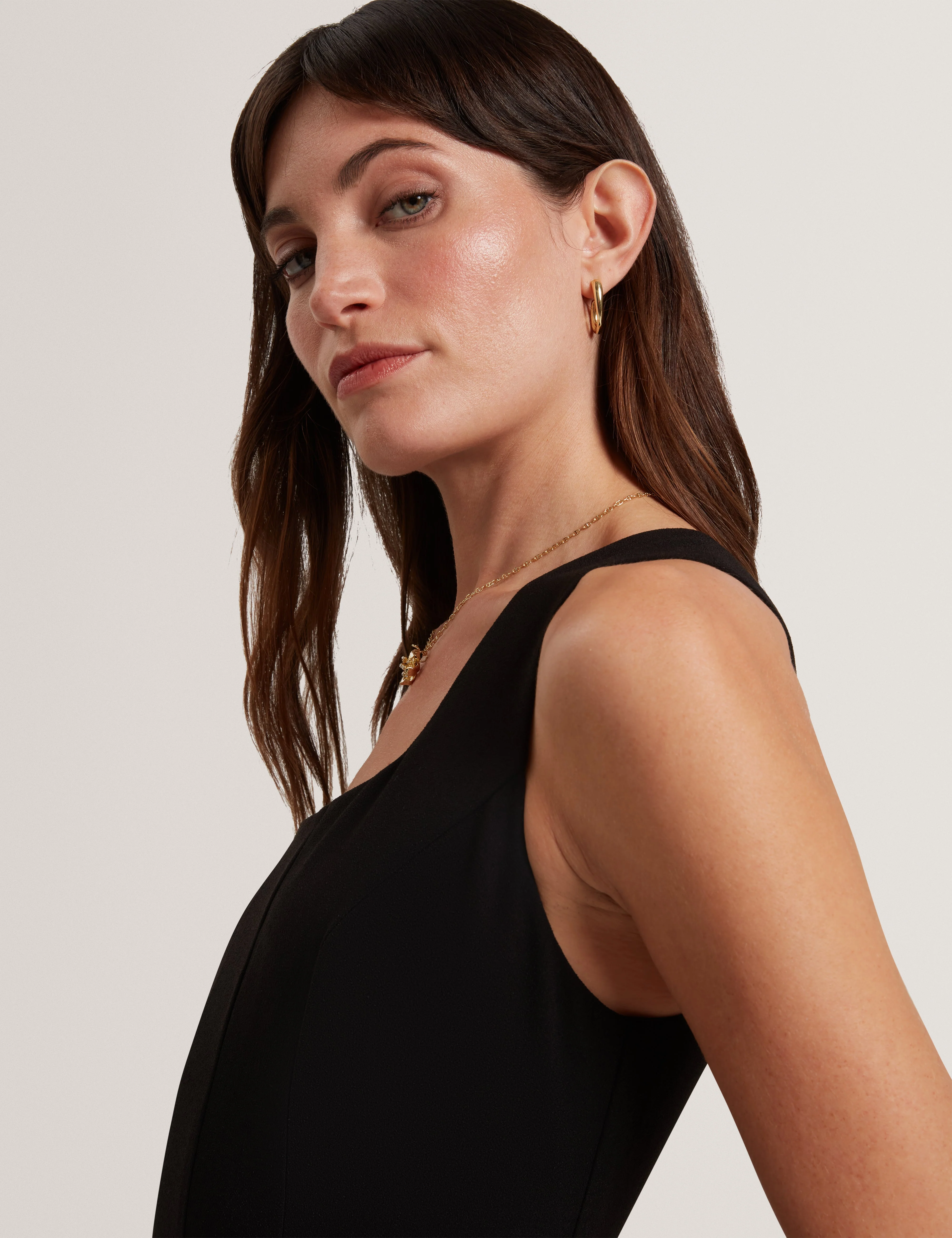 Arlott Panelled Midi Dress Black - Image 4