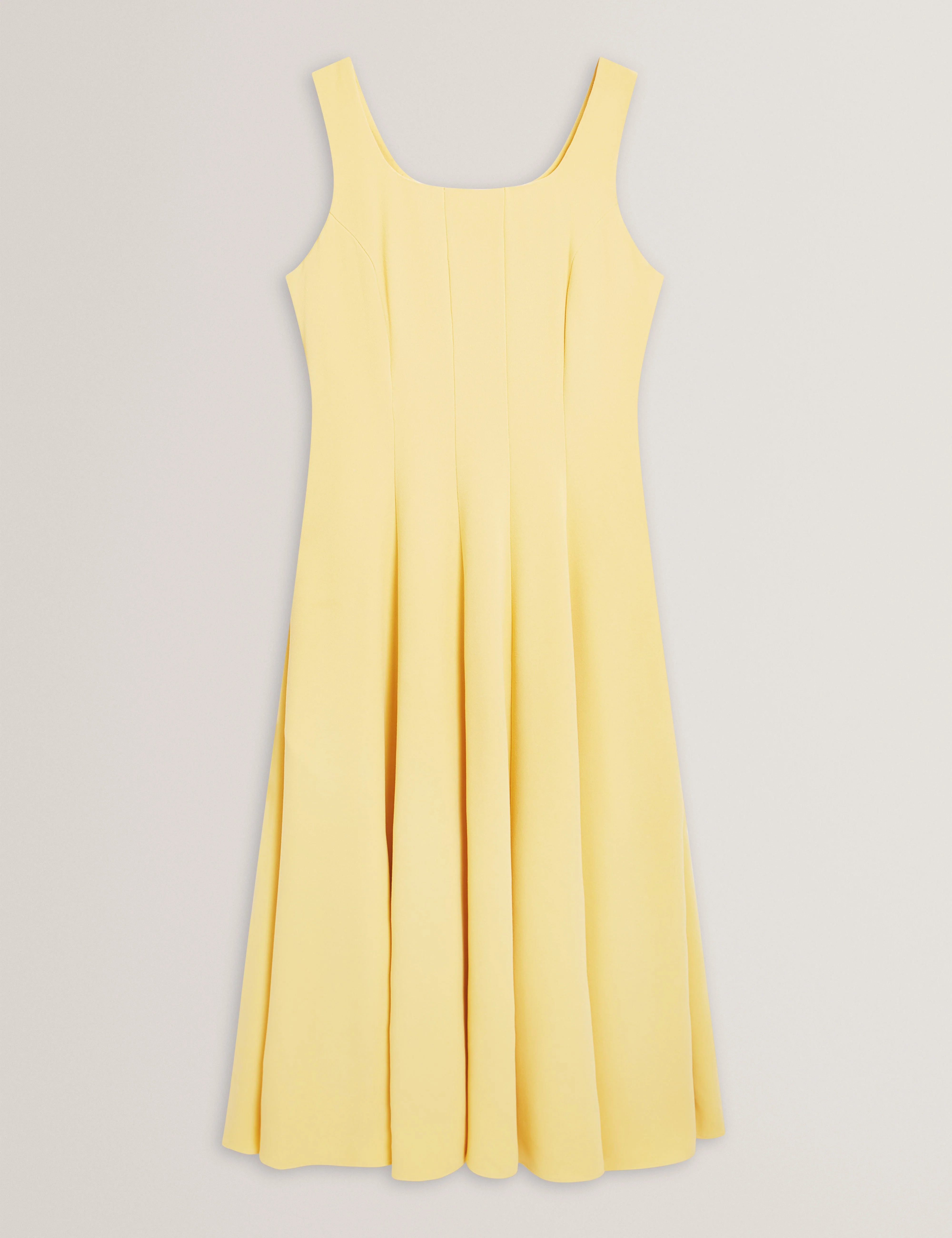 Arlott Panelled Midi Dress Lt-Yellow - Image 7