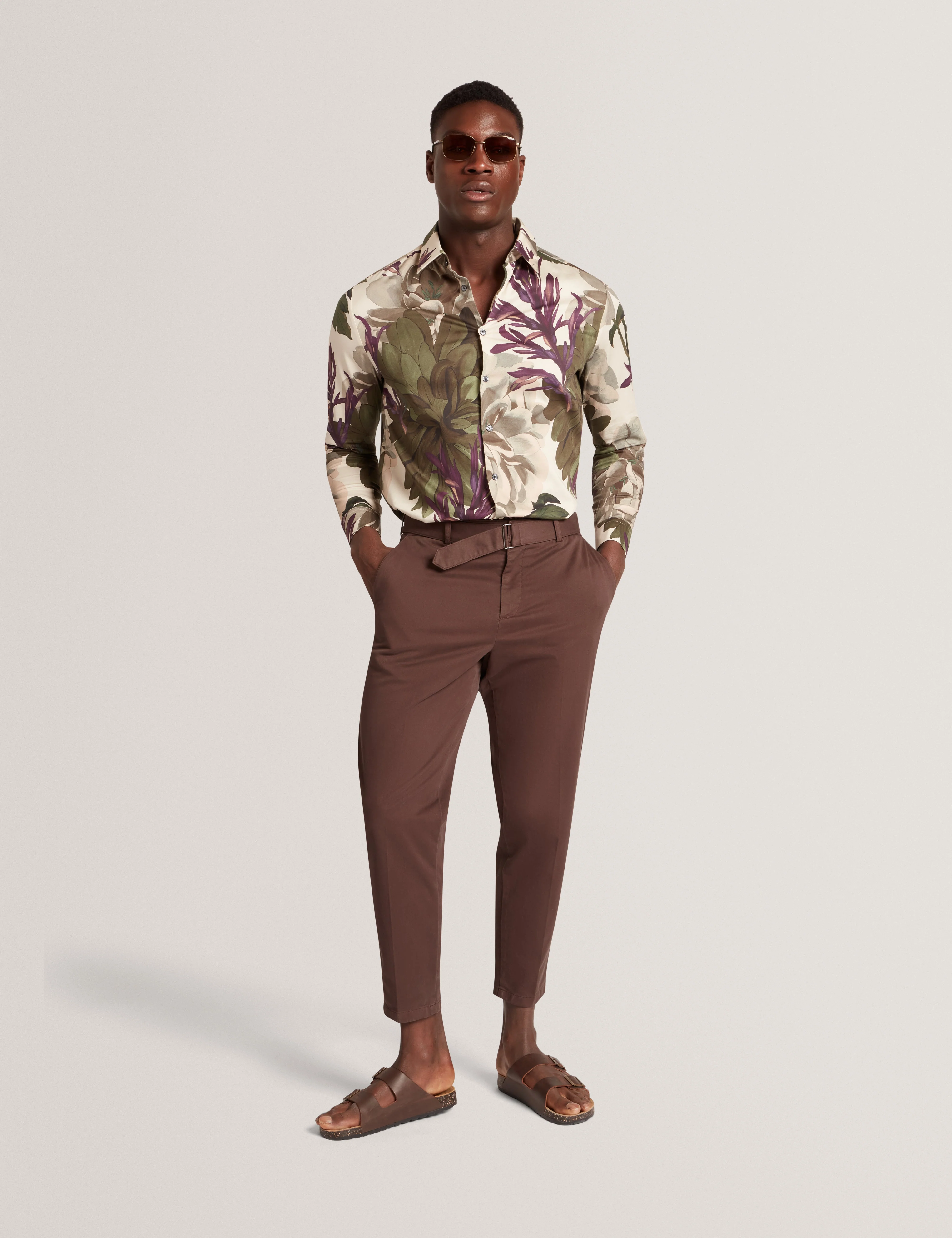 Armodo Tapered Smart Trouser Dk-Brown - Image 2
