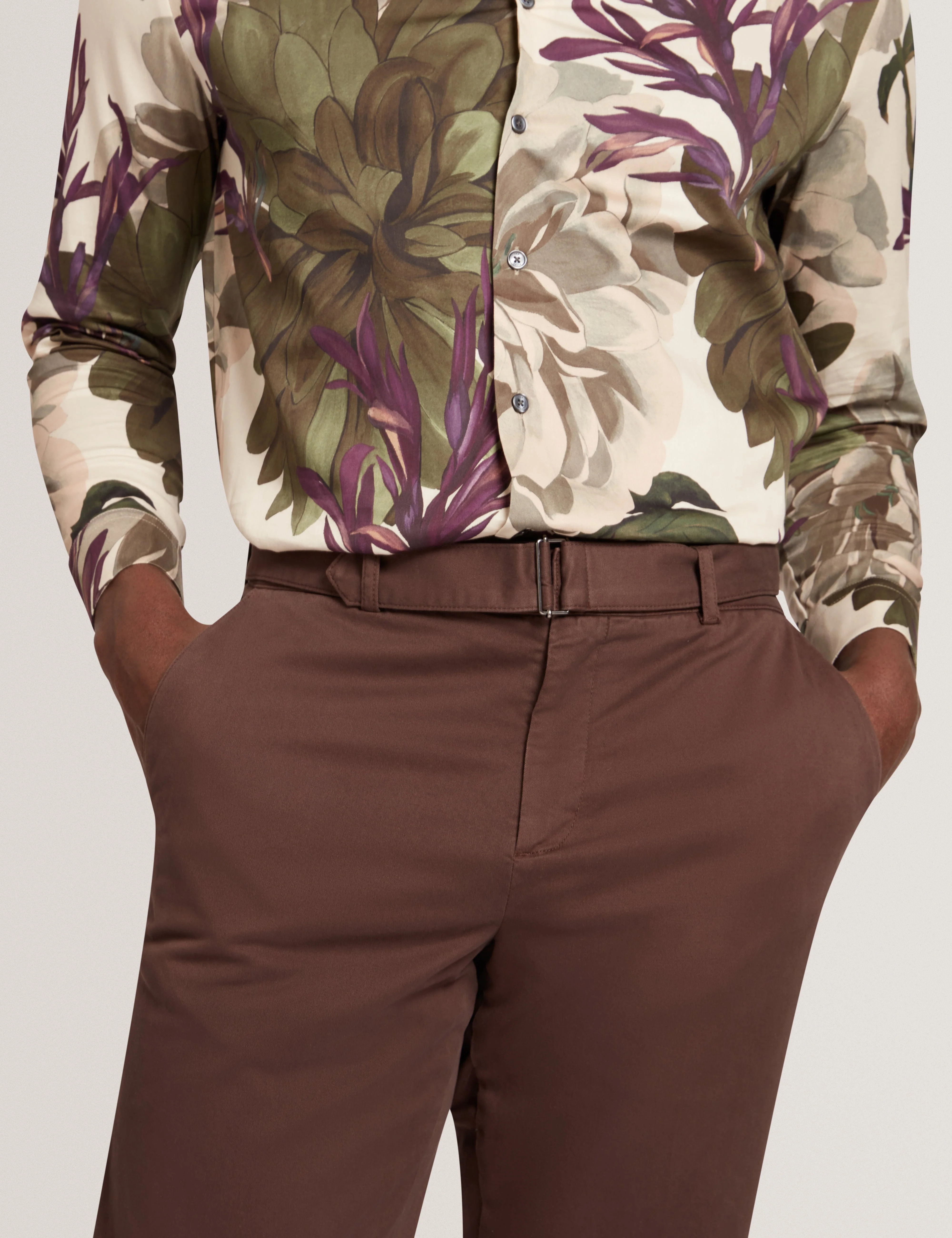 Armodo Tapered Smart Trouser Dk-Brown - Image 4