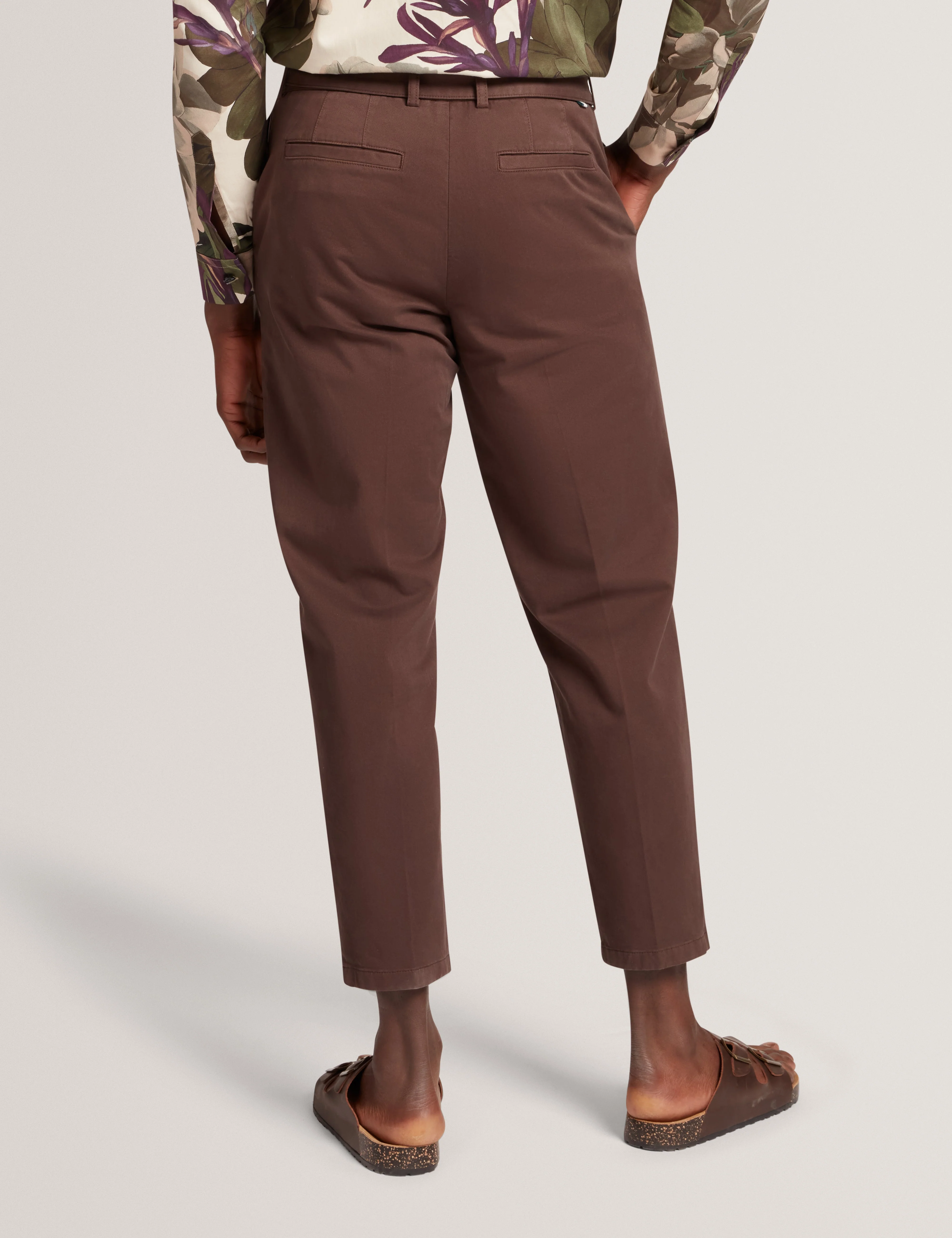 Armodo Tapered Smart Trouser Dk-Brown - Image 5