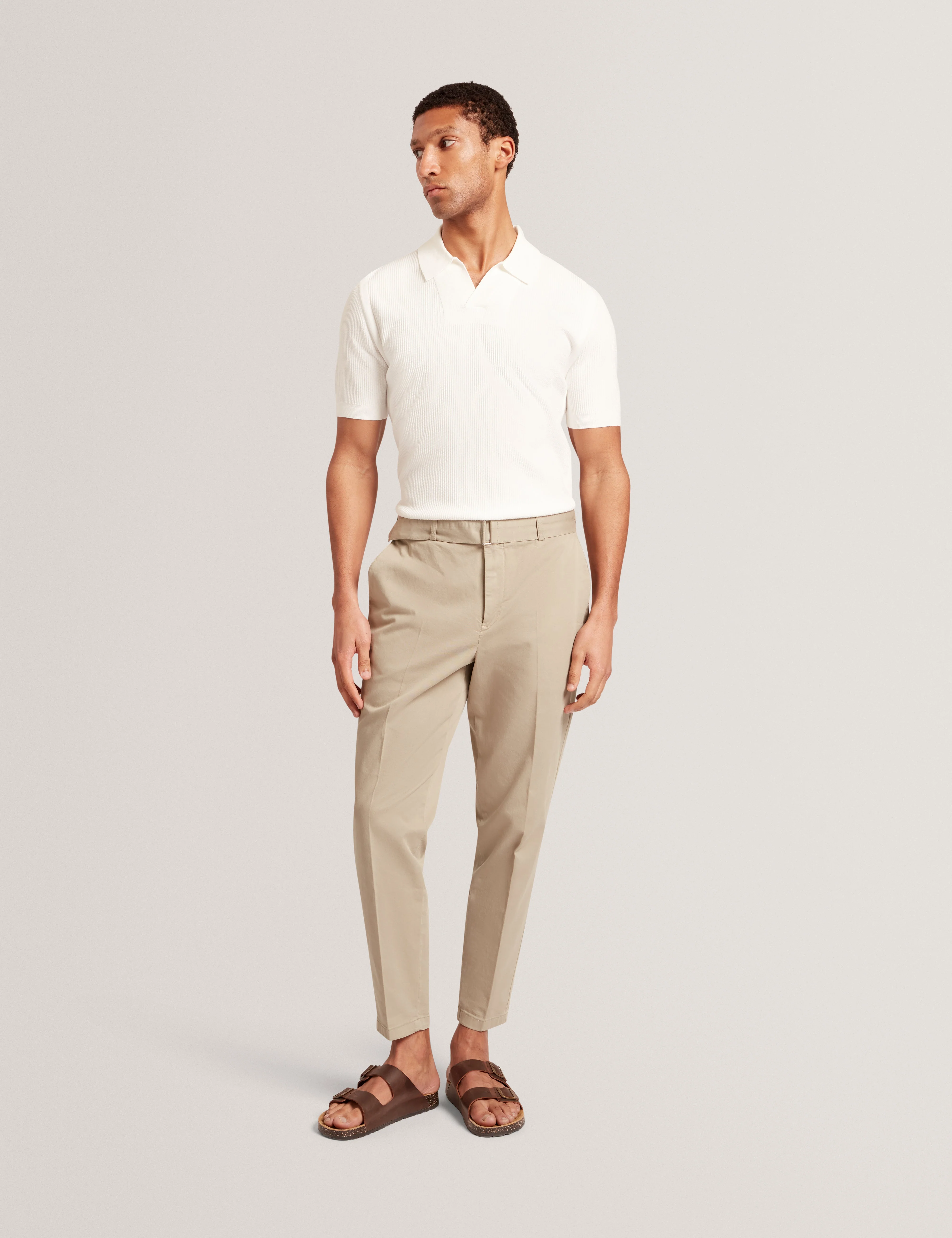 Armodo Tapered Smart Trouser Khaki - Image 4