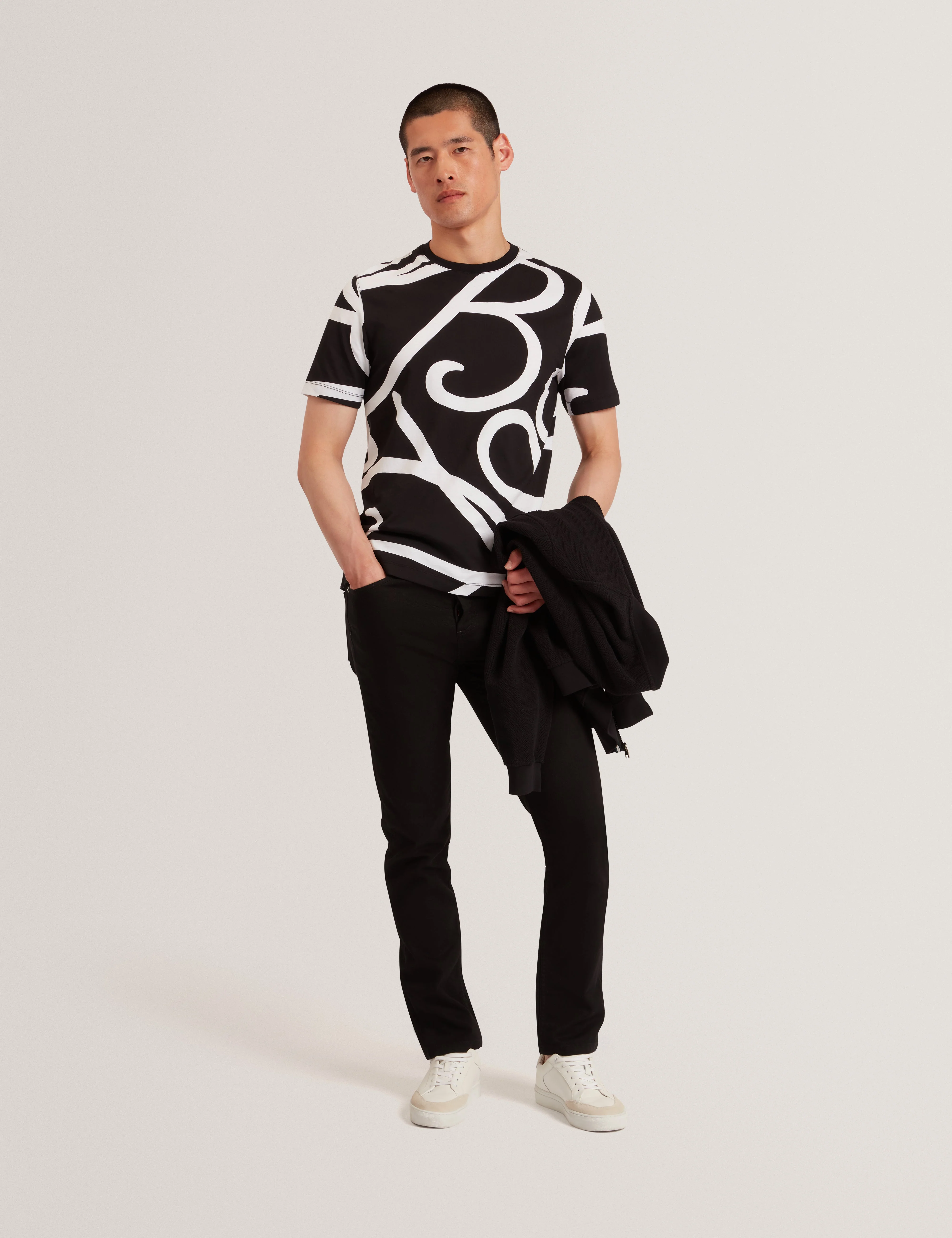 Armos Ss Tb Script T-Shirt Black - Image 2