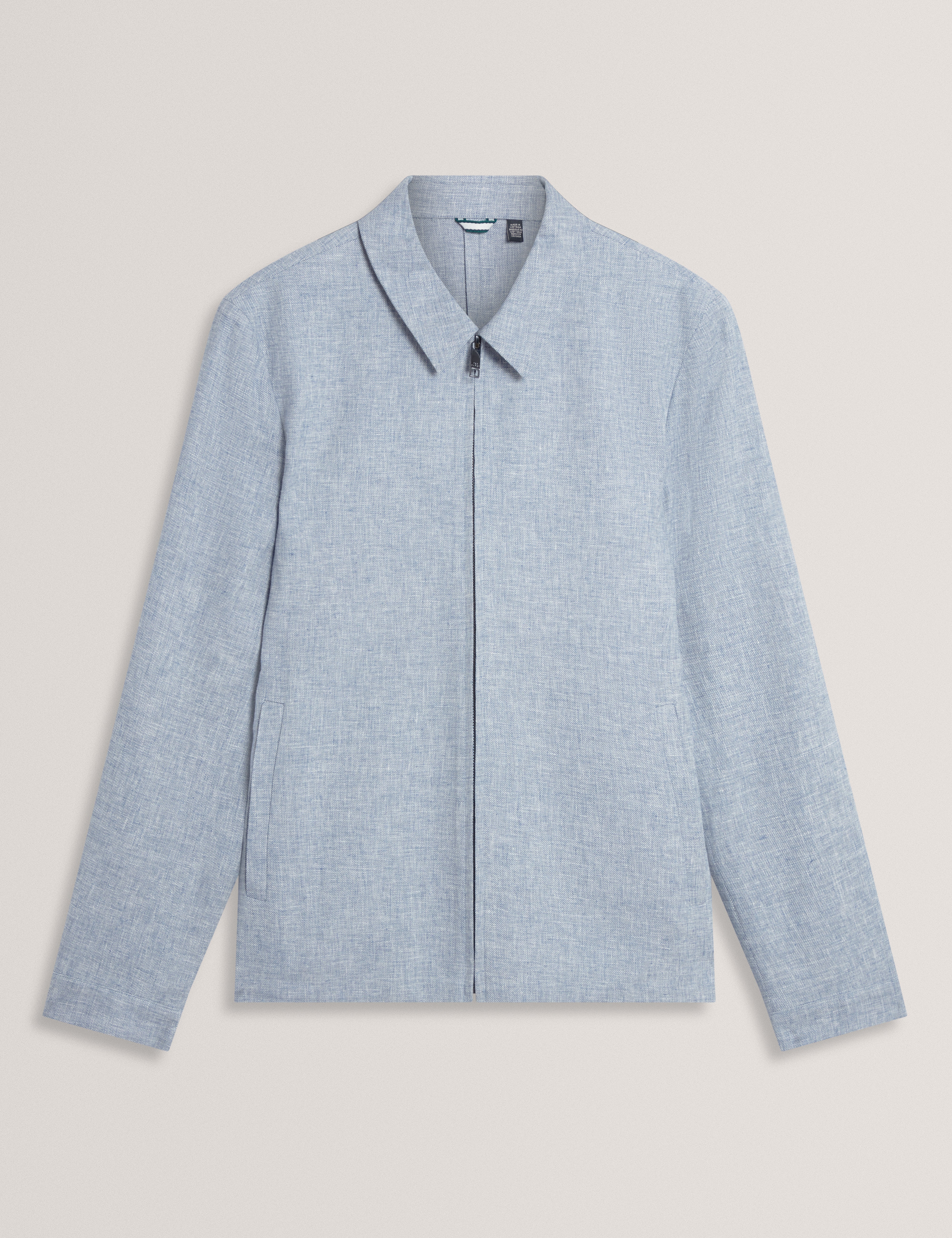 Ashleyj Slim Fit Linen Blend Jacket Lt-Blue - Image 7
