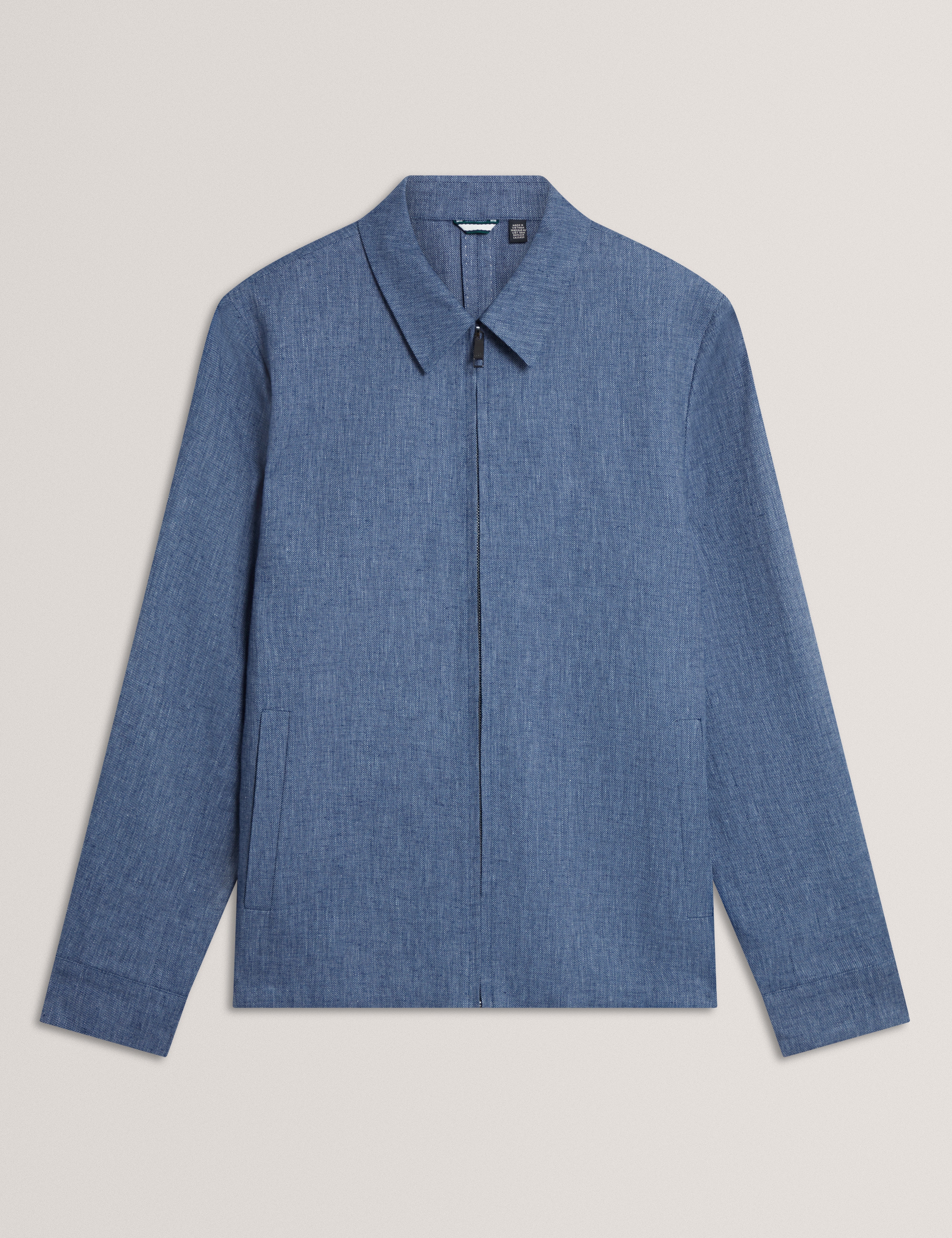 Ashleyj Slim Fit Linen Blend Jacket Navy - Image 7