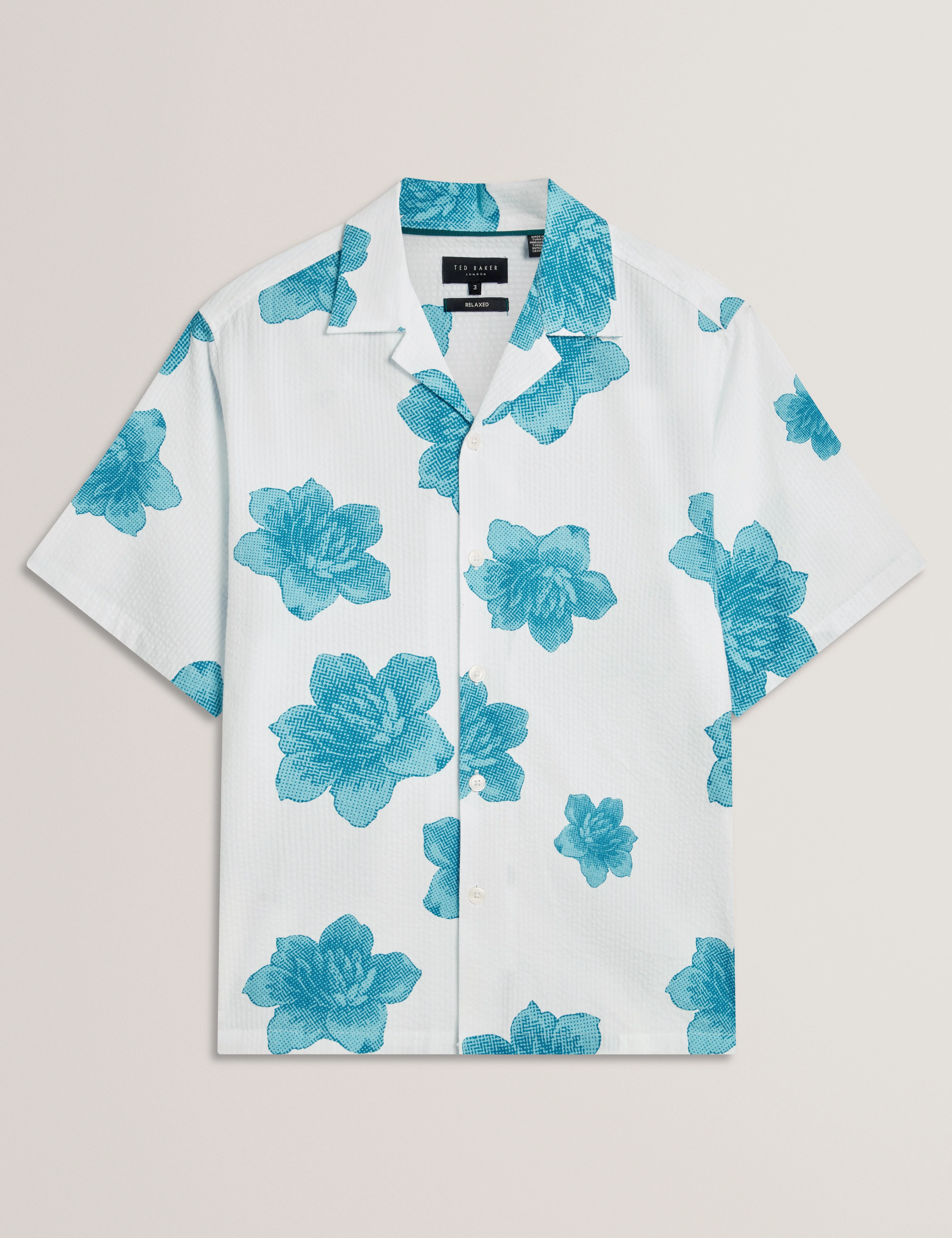Atalai Short Sleeve Seersucker Floral White - Image 7