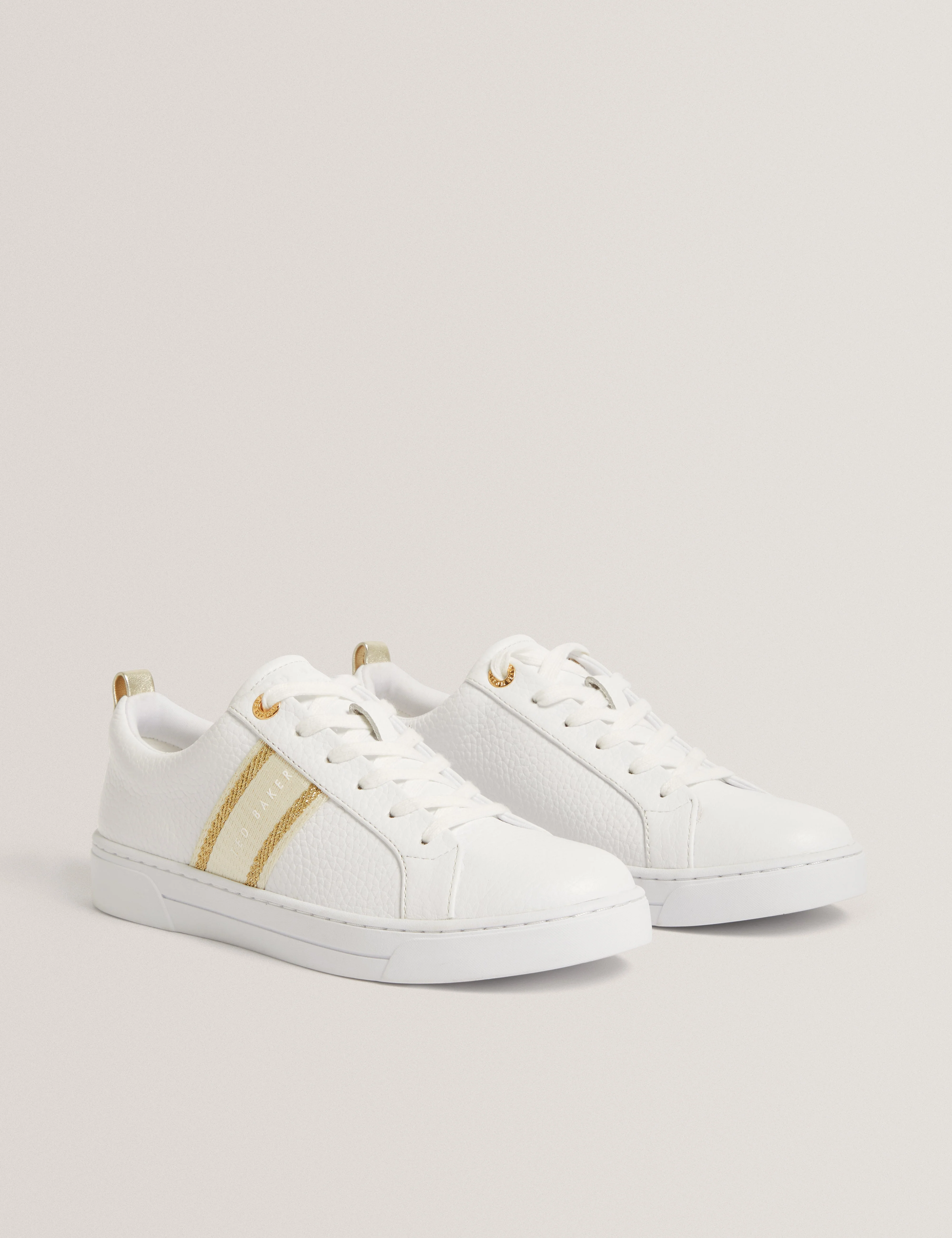 Bailly Webbing Detail Trainer Gold - Image 3