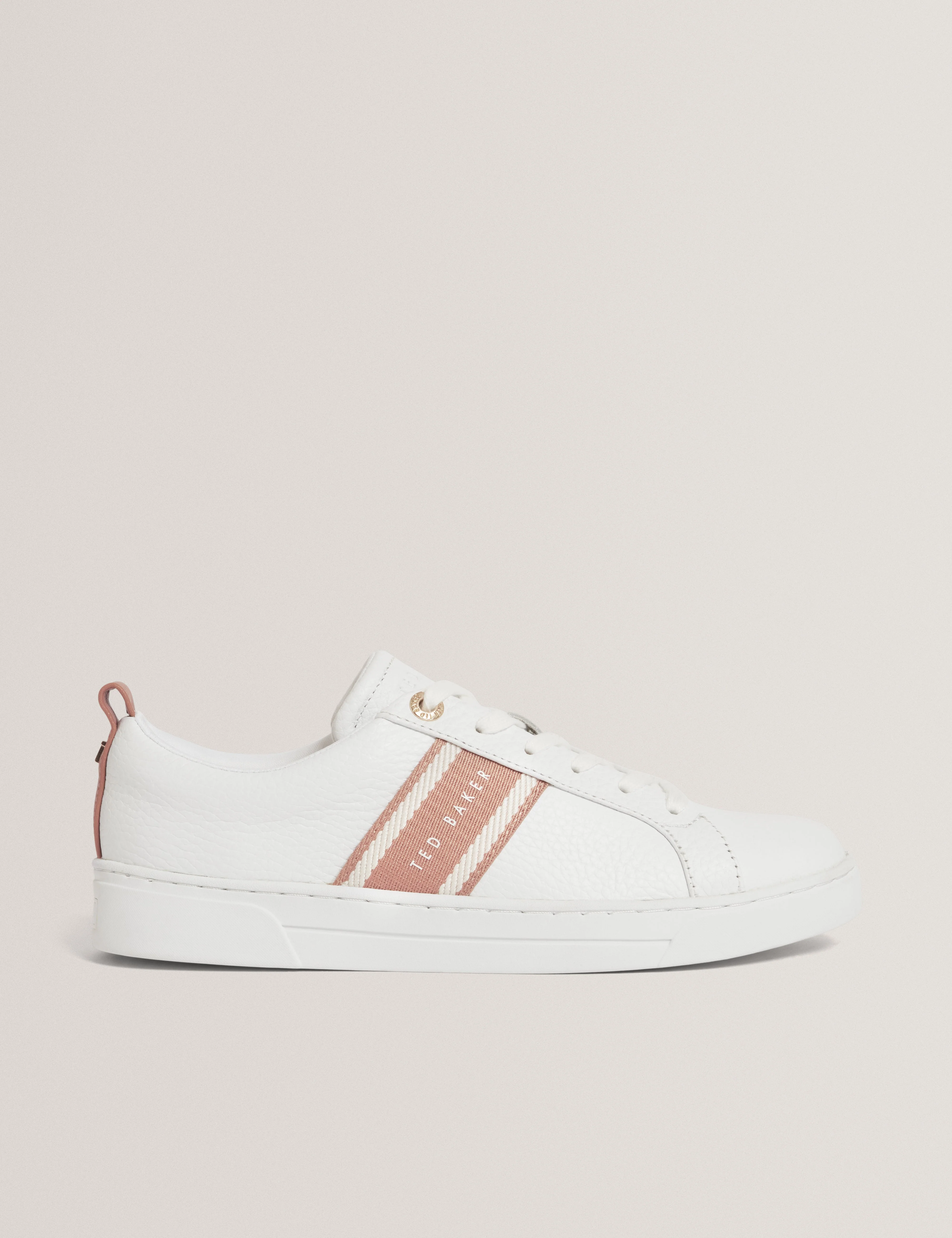 Bailly Webbing Detail Trainer White-Brwn