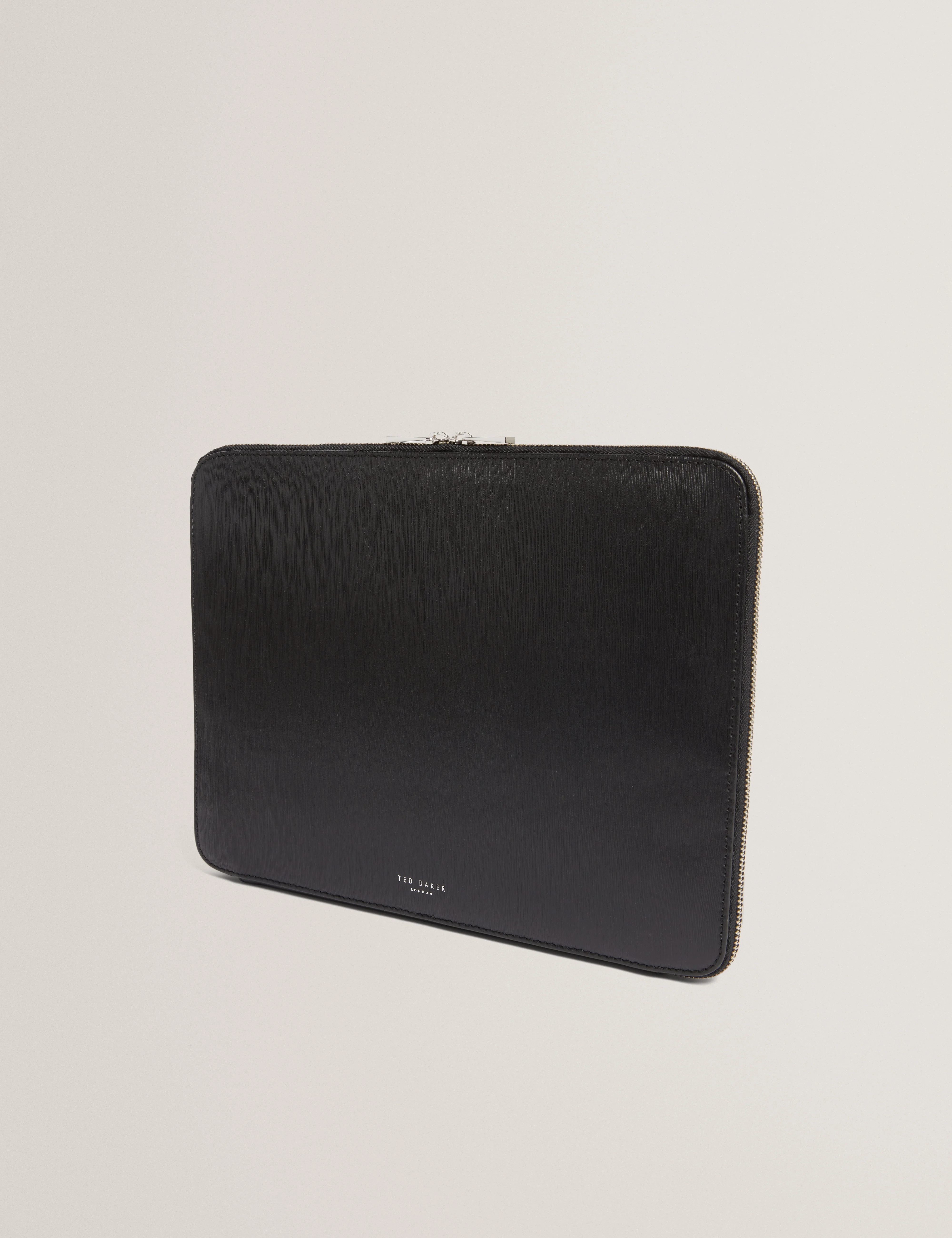 Barkers Bark Texture Leather 13 Inch Laptop Case Black - Image 4