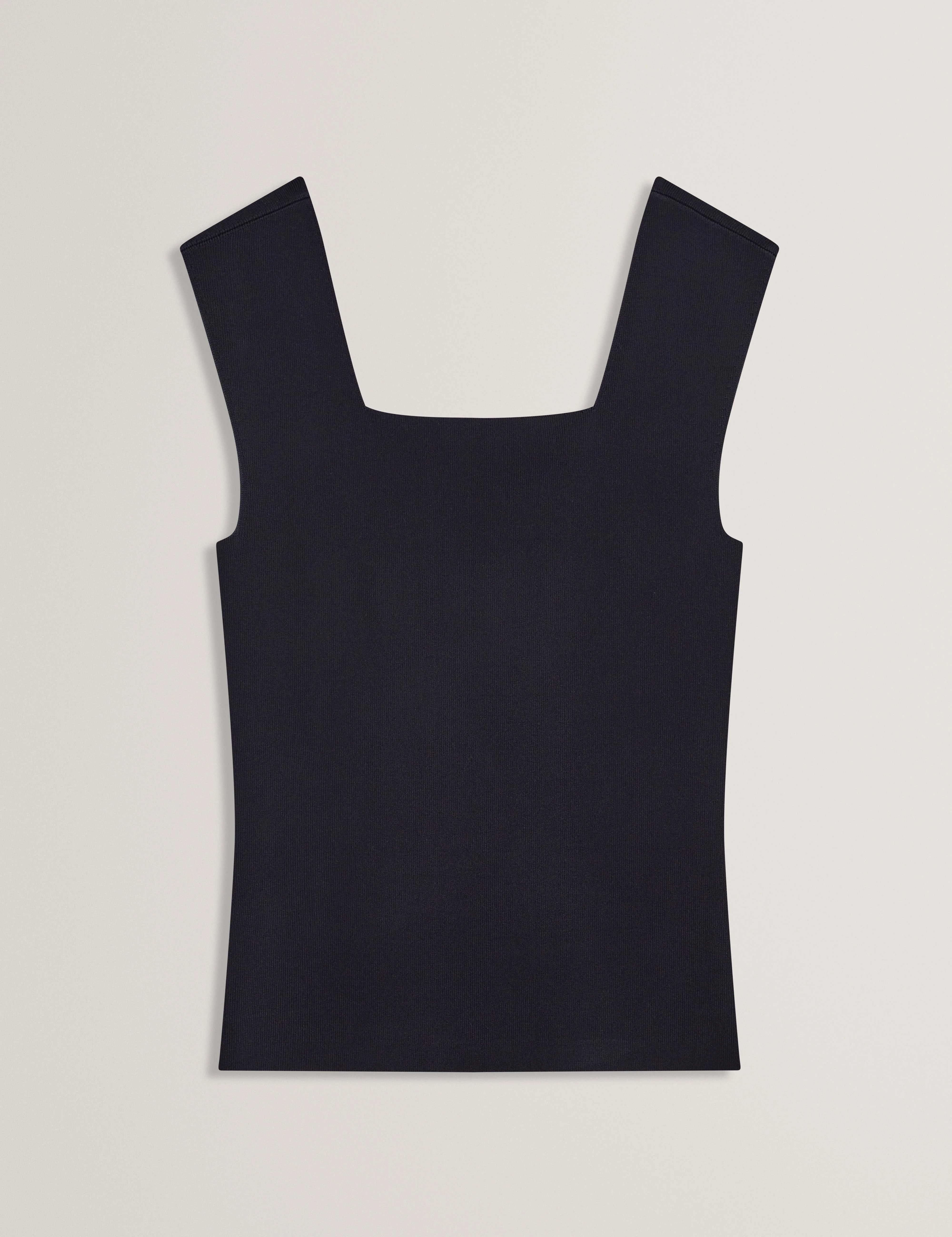 Binkkii Square Neck Sleeveless Knit Top Navy - Image 8