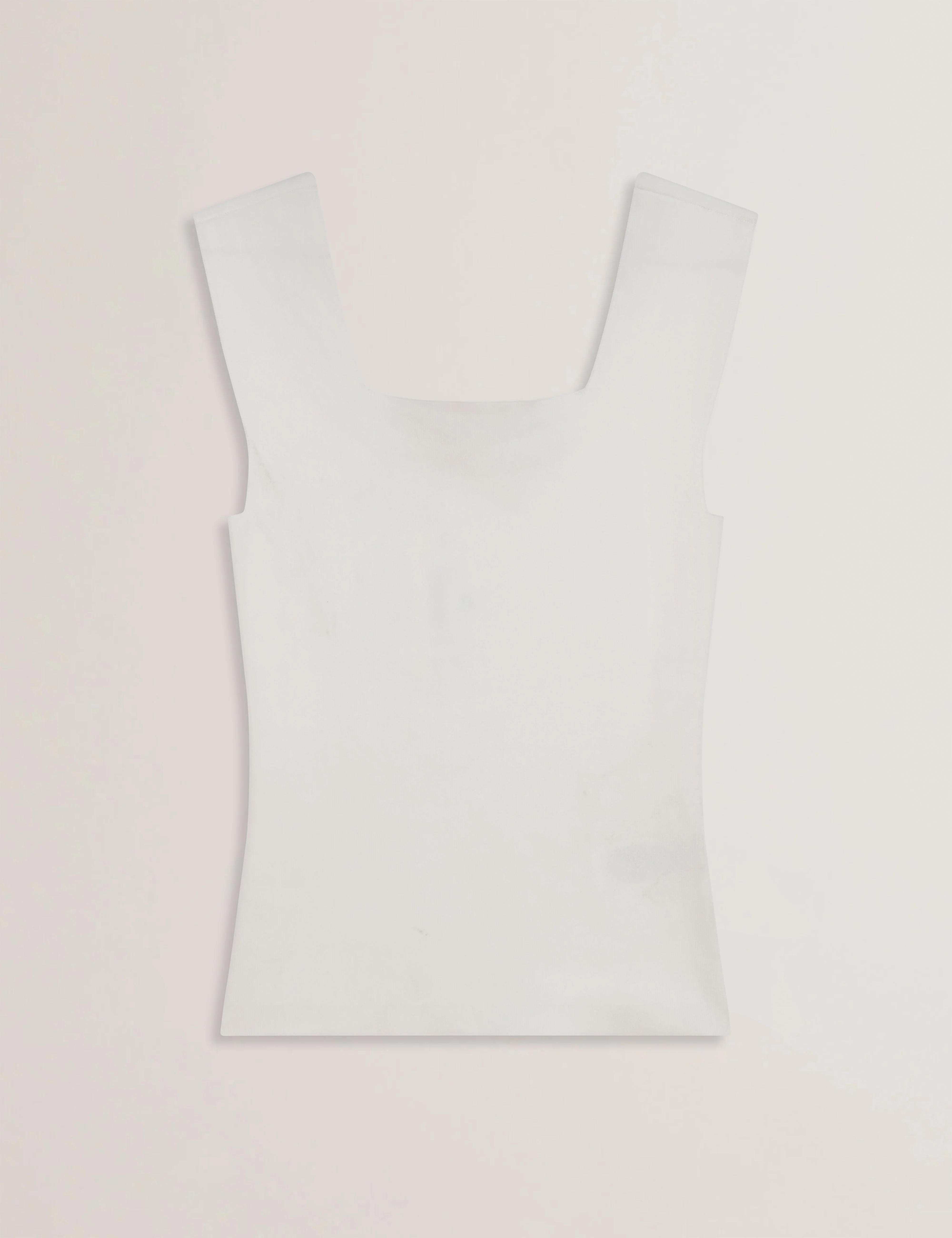 Binkkii Square Neck Sleeveless Knitted Top Ivory - Image 6