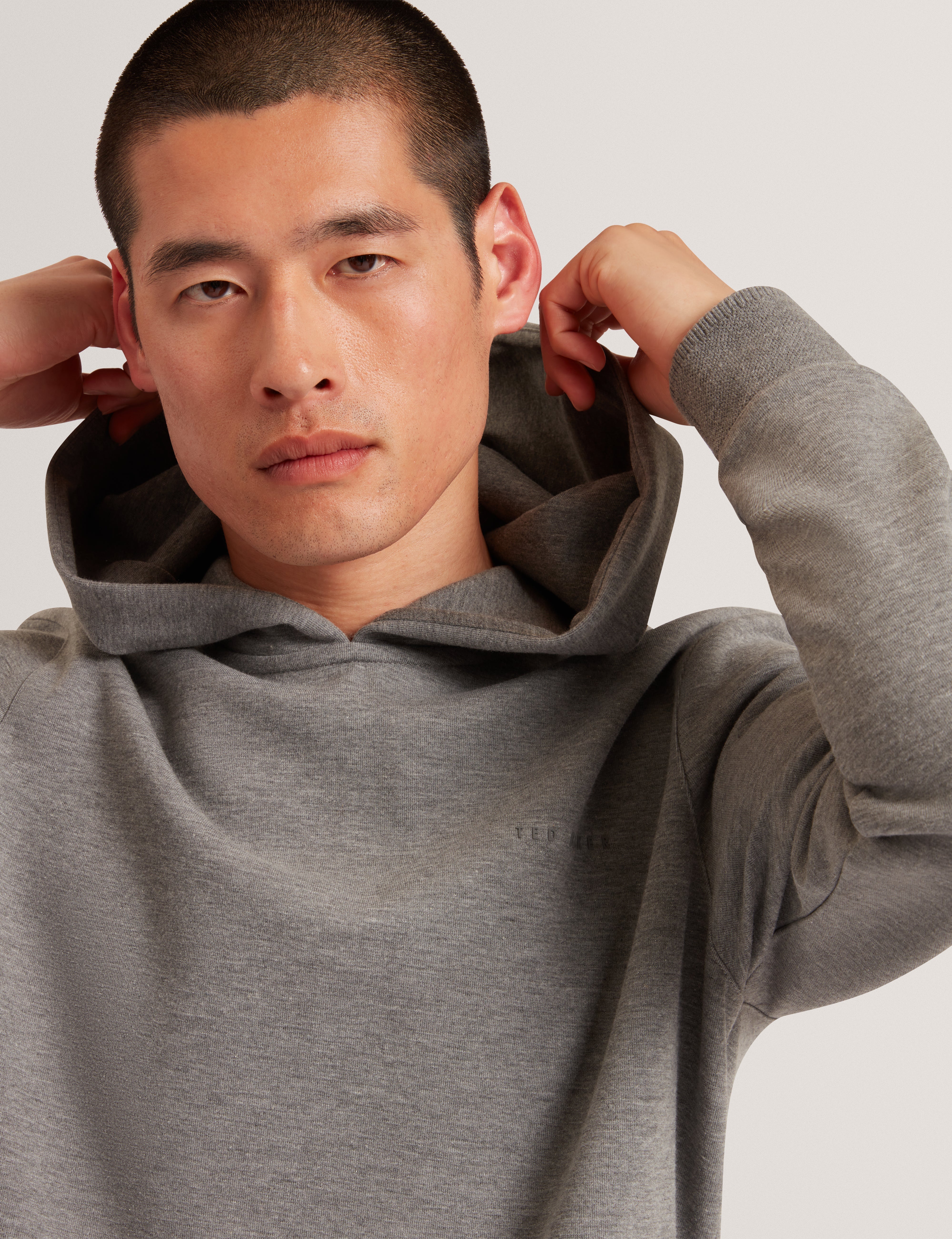 Boids Branded Honeycomb Trim Hoodie Mid-Grey - Image 3