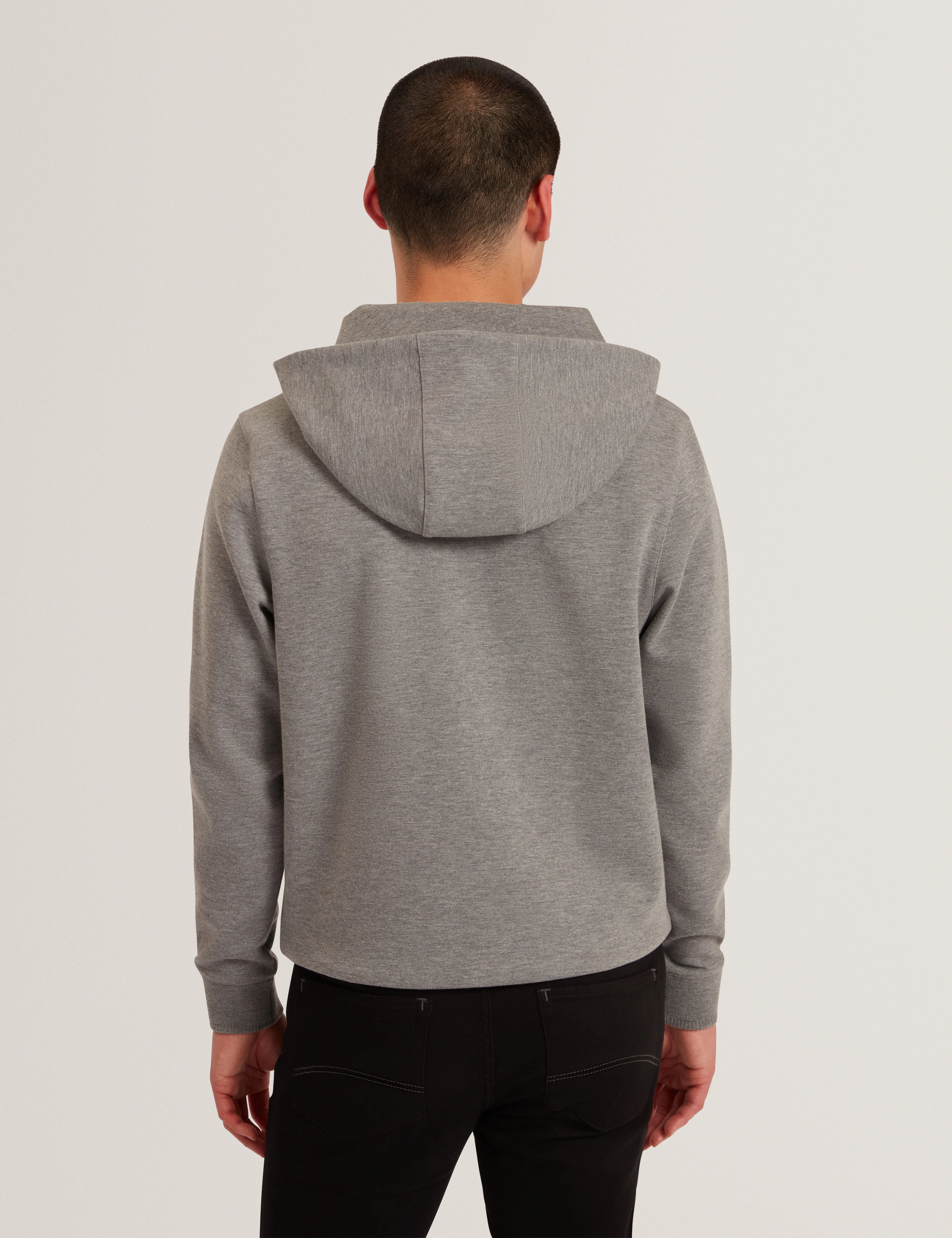 Boids Branded Honeycomb Trim Hoodie Mid-Grey - Image 4