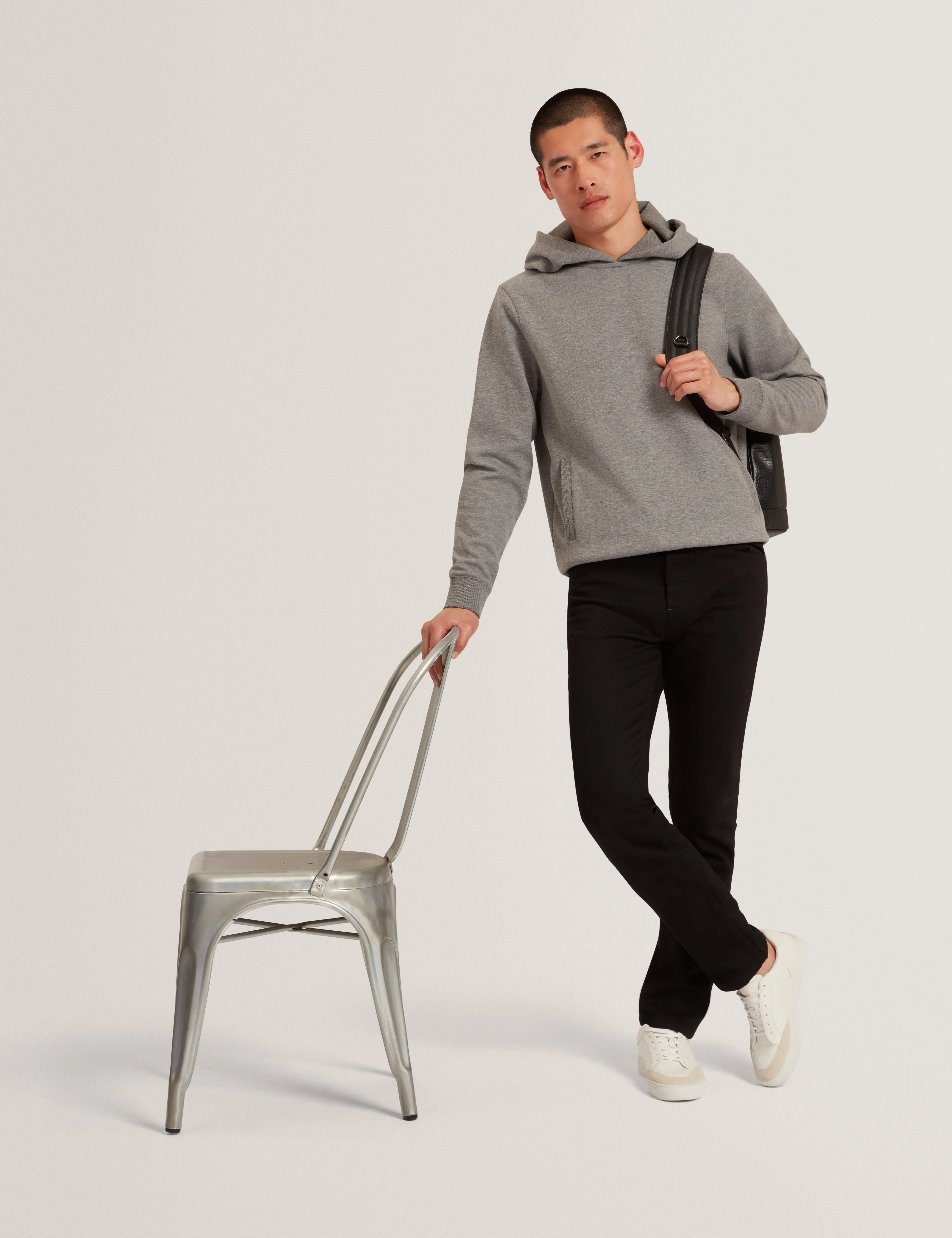 Boids Branded Honeycomb Trim Hoodie Mid-Grey - Image 5