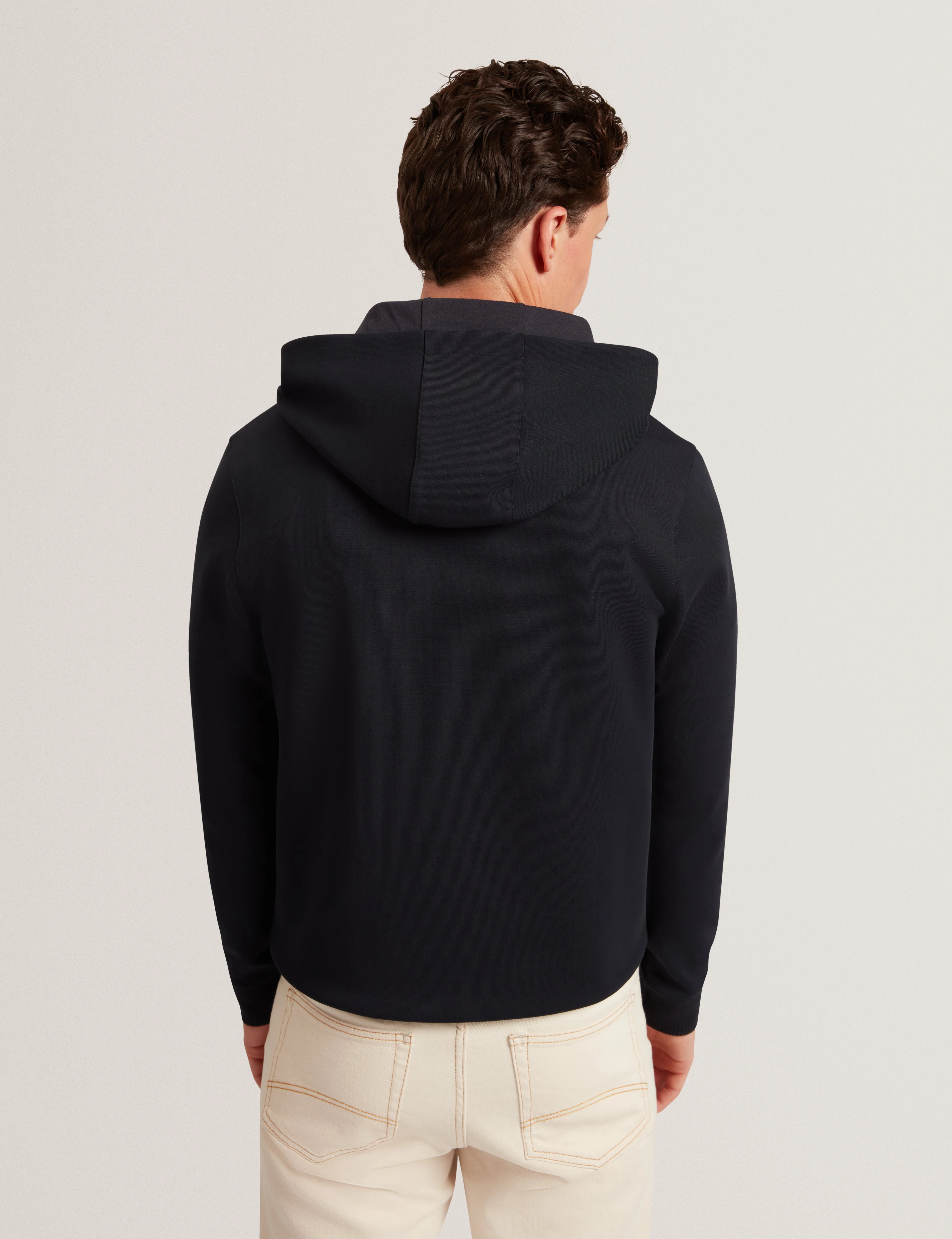 Boids Branded Honeycomb Trim Hoodie Navy - Image 5