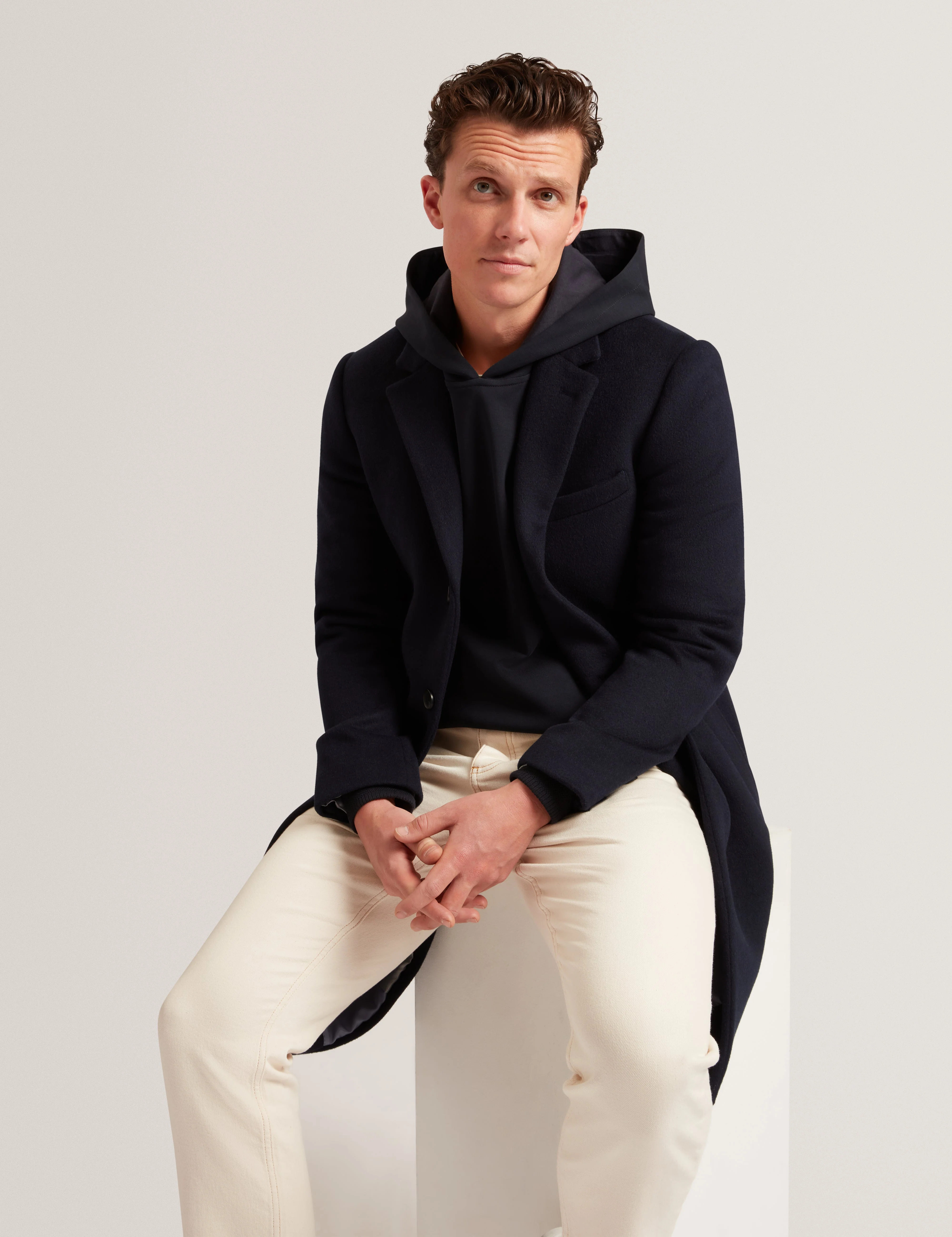Boids Branded Honeycomb Trim Hoodie Navy - Image 6