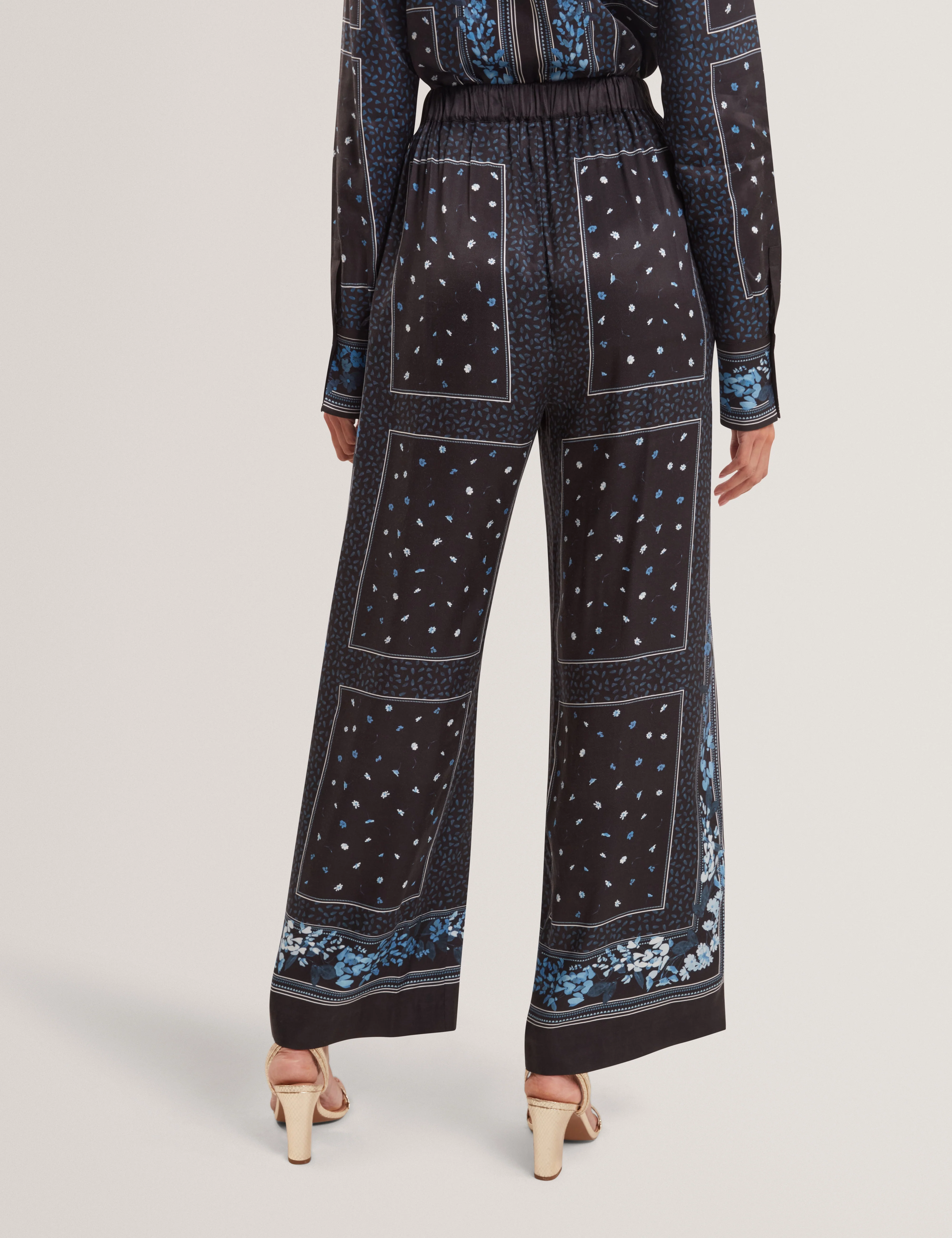 Brani Printed Wide Leg Trouser Black - Image 5