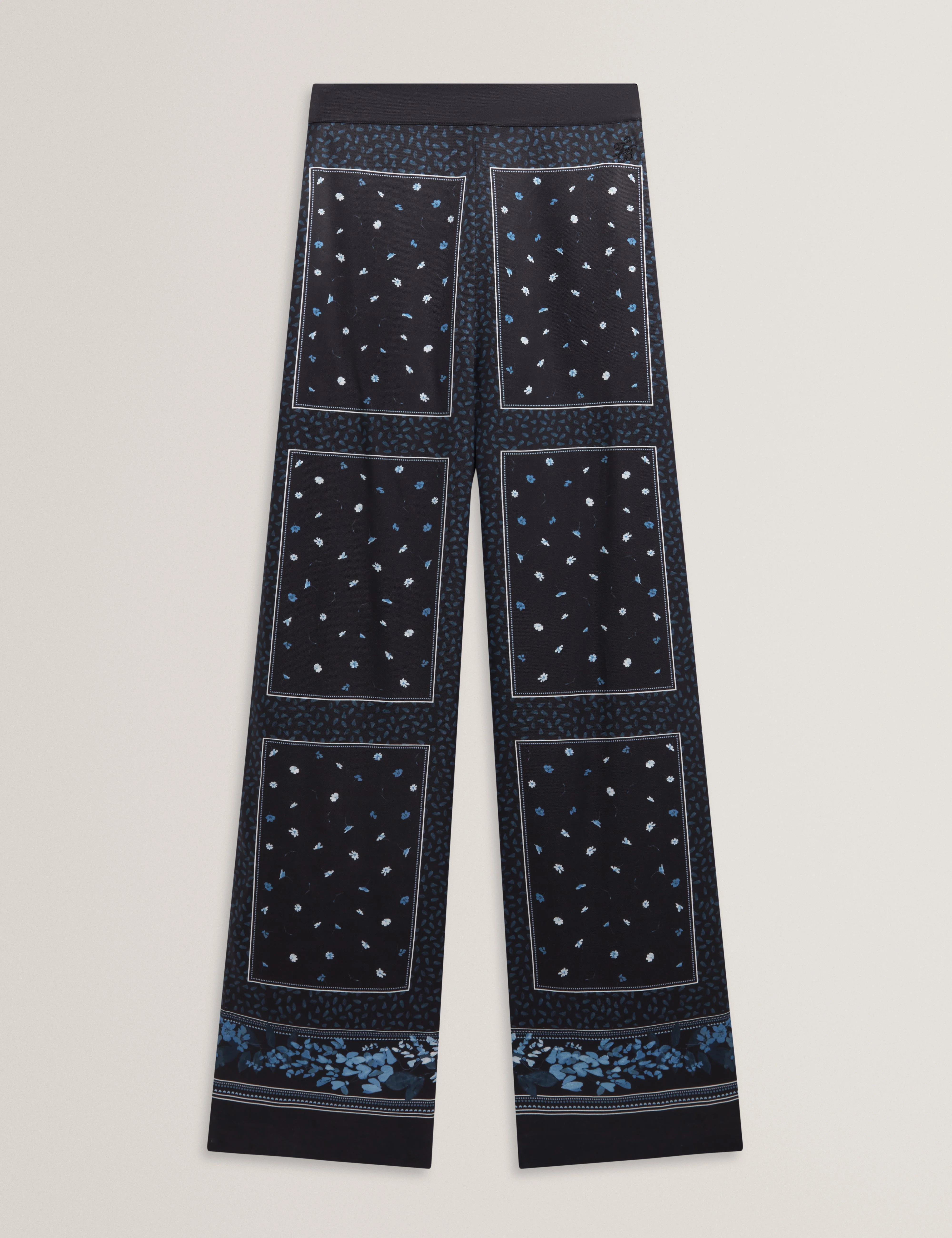 Brani Printed Wide Leg Trouser Black - Image 8