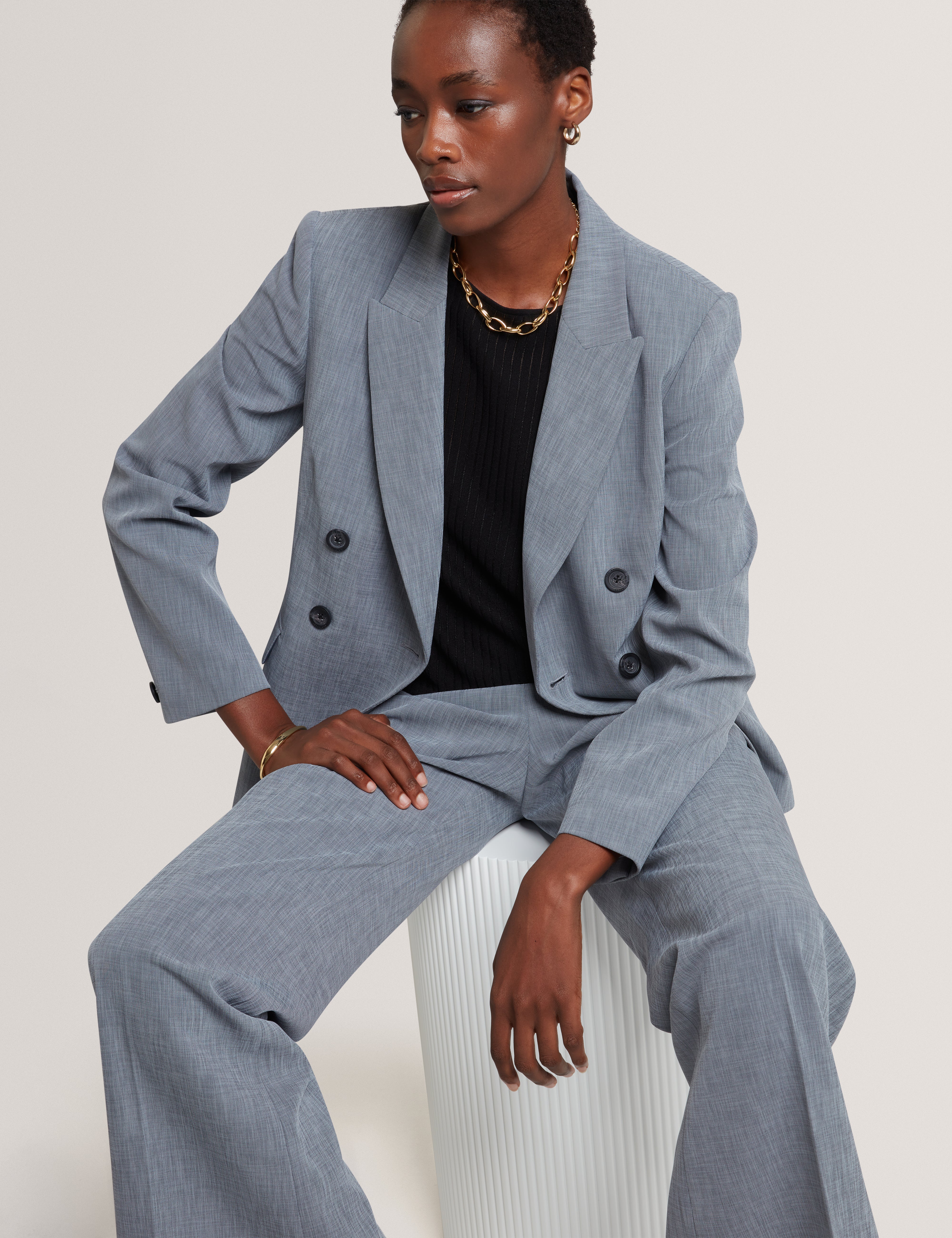 Brida Double Breasted Blazer Navy - Image 2