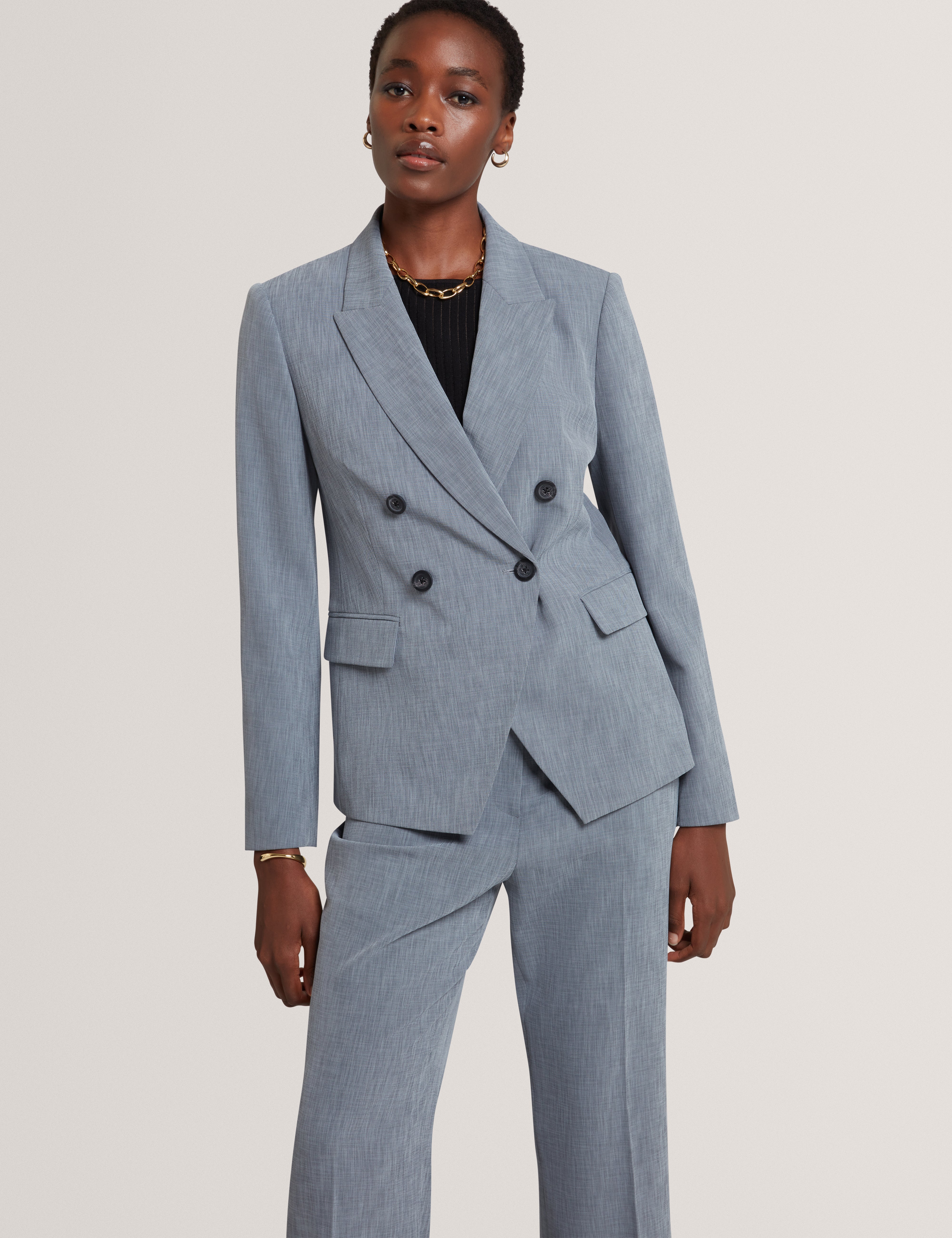 Brida Double Breasted Blazer Navy - Image 3
