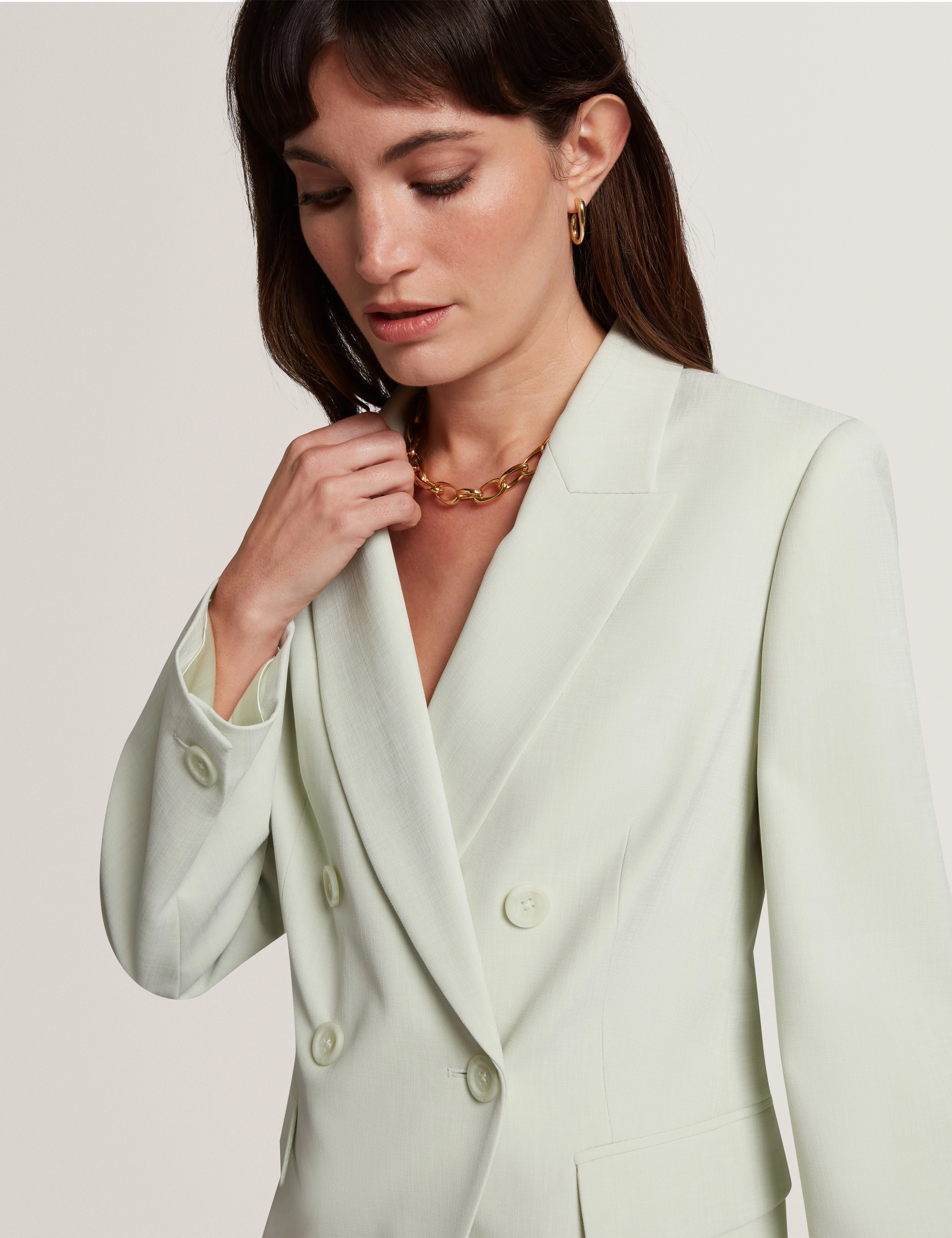 Brida Double Breasted Blazer Pl-Green - Image 4