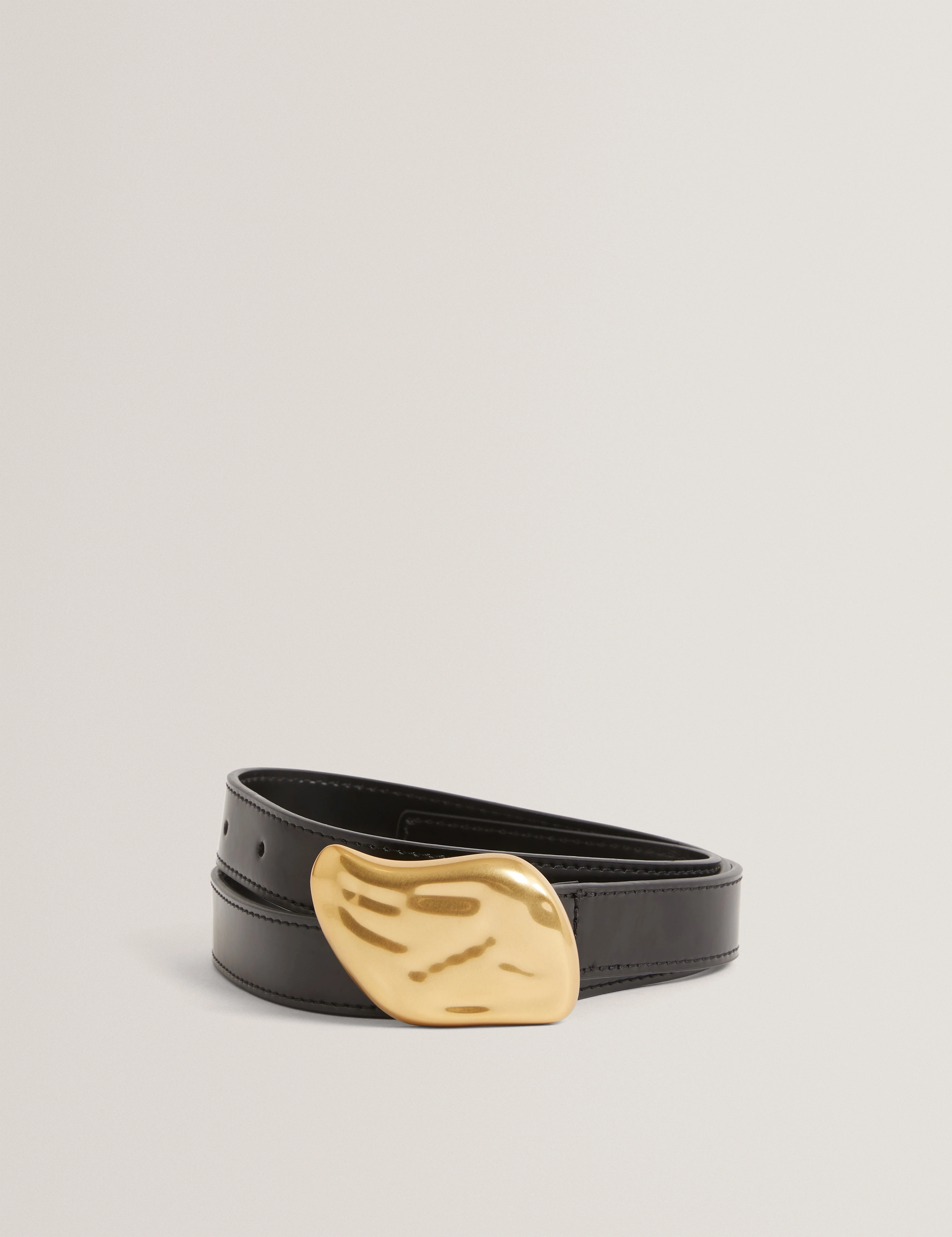 Brryn Statement Hardware Buckle Belt Black - Image 3