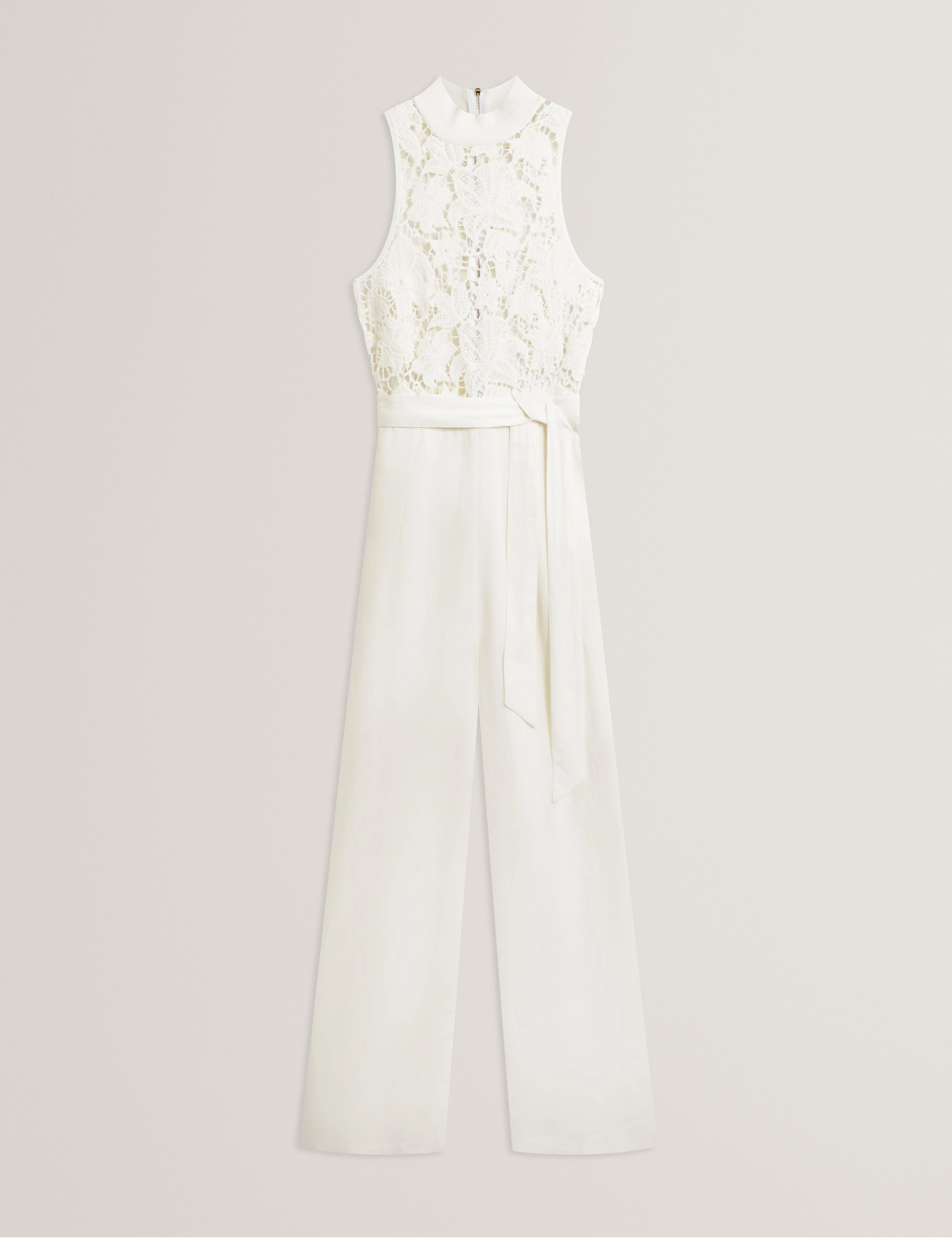 Calanta Crochet Mockable Jumpsuit Ivory - Image 7