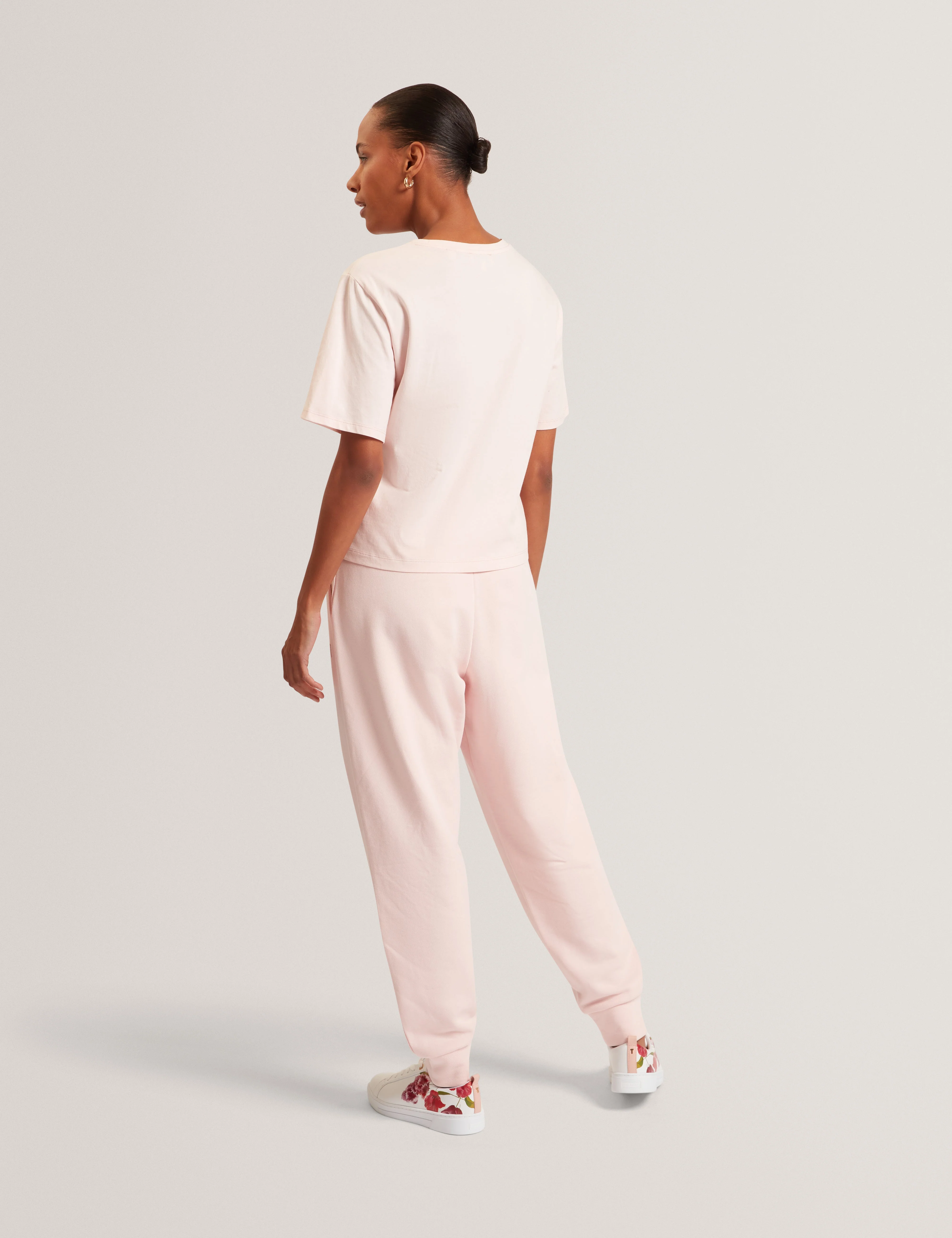 Calytri T Branded Barrel Leg Jogger Pink - Image 5