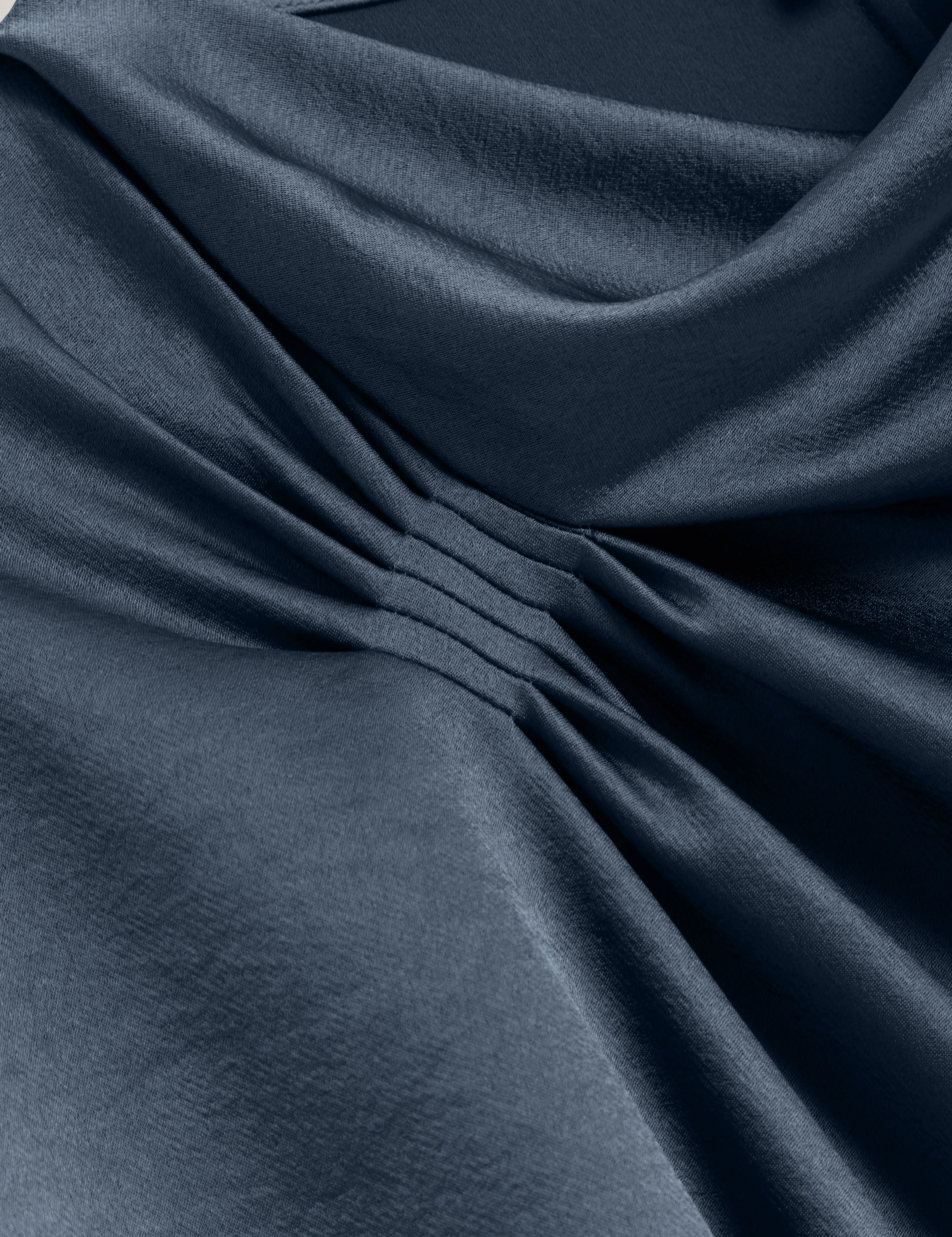 Cammilo Short Sleeve Draped Neck Top Grey - Image 3