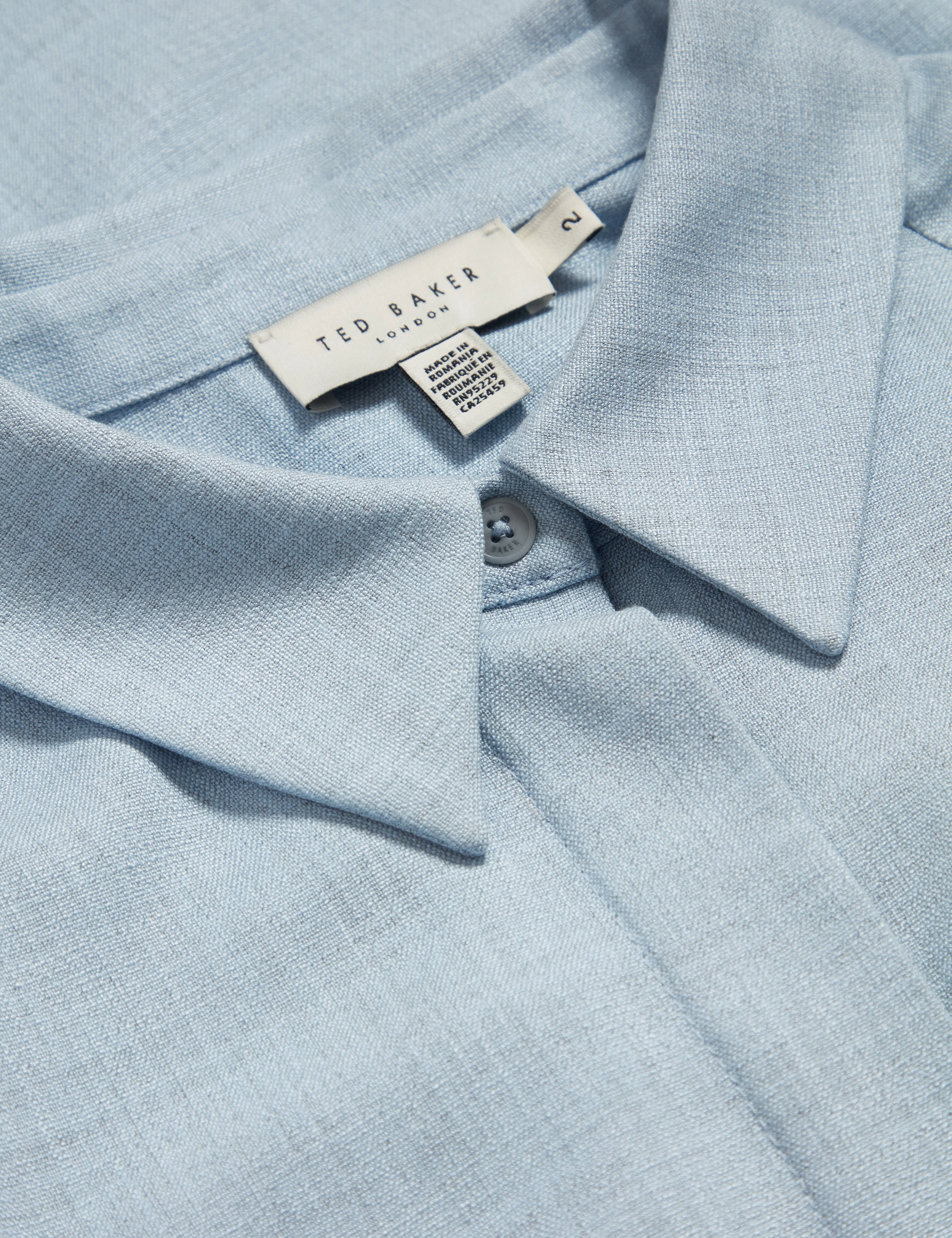 Carnis Tailored Longline Shirt Pl-Blue - Image 5