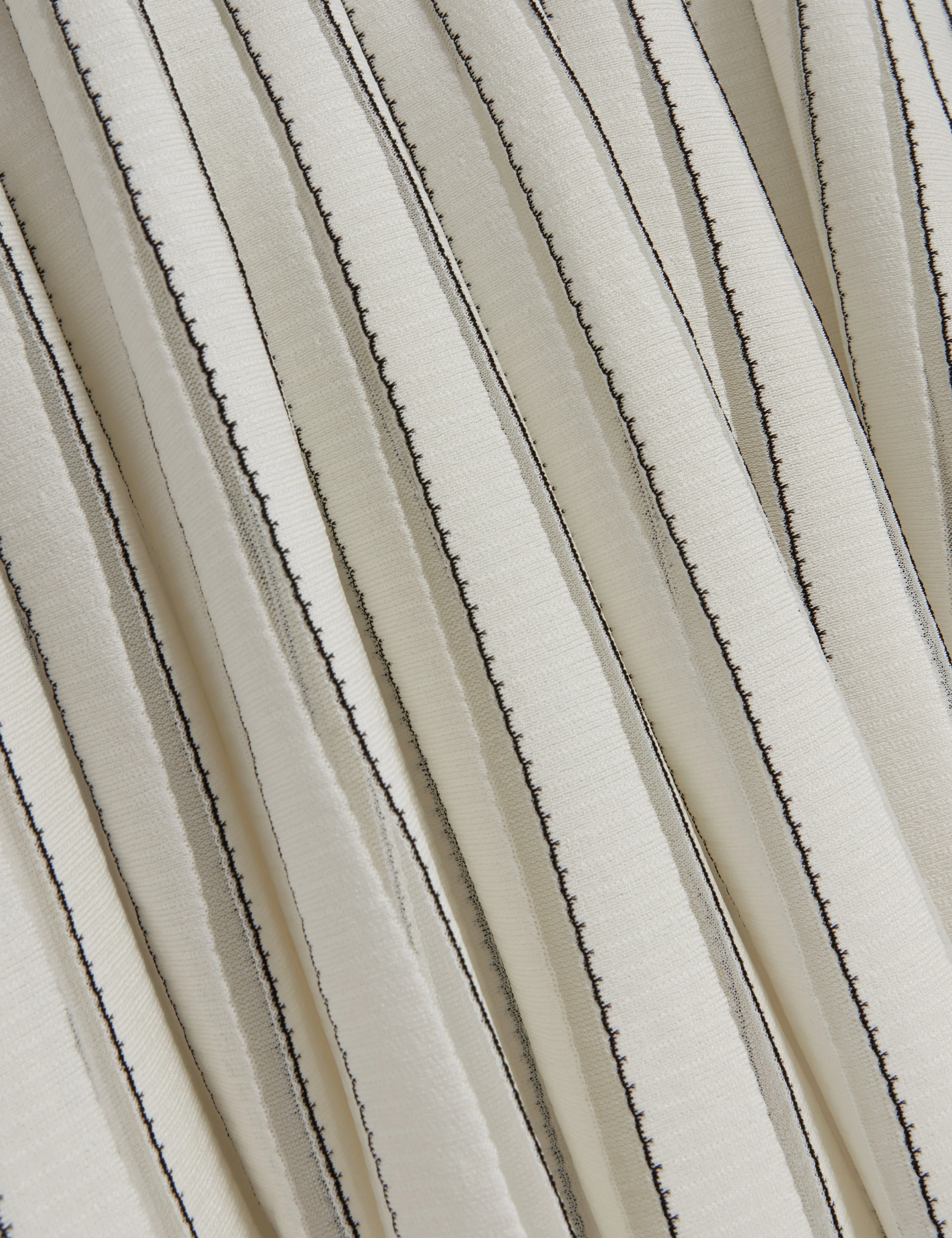 Casandr Stitch Detail Knitted Midi Dress Ivory - Image 3