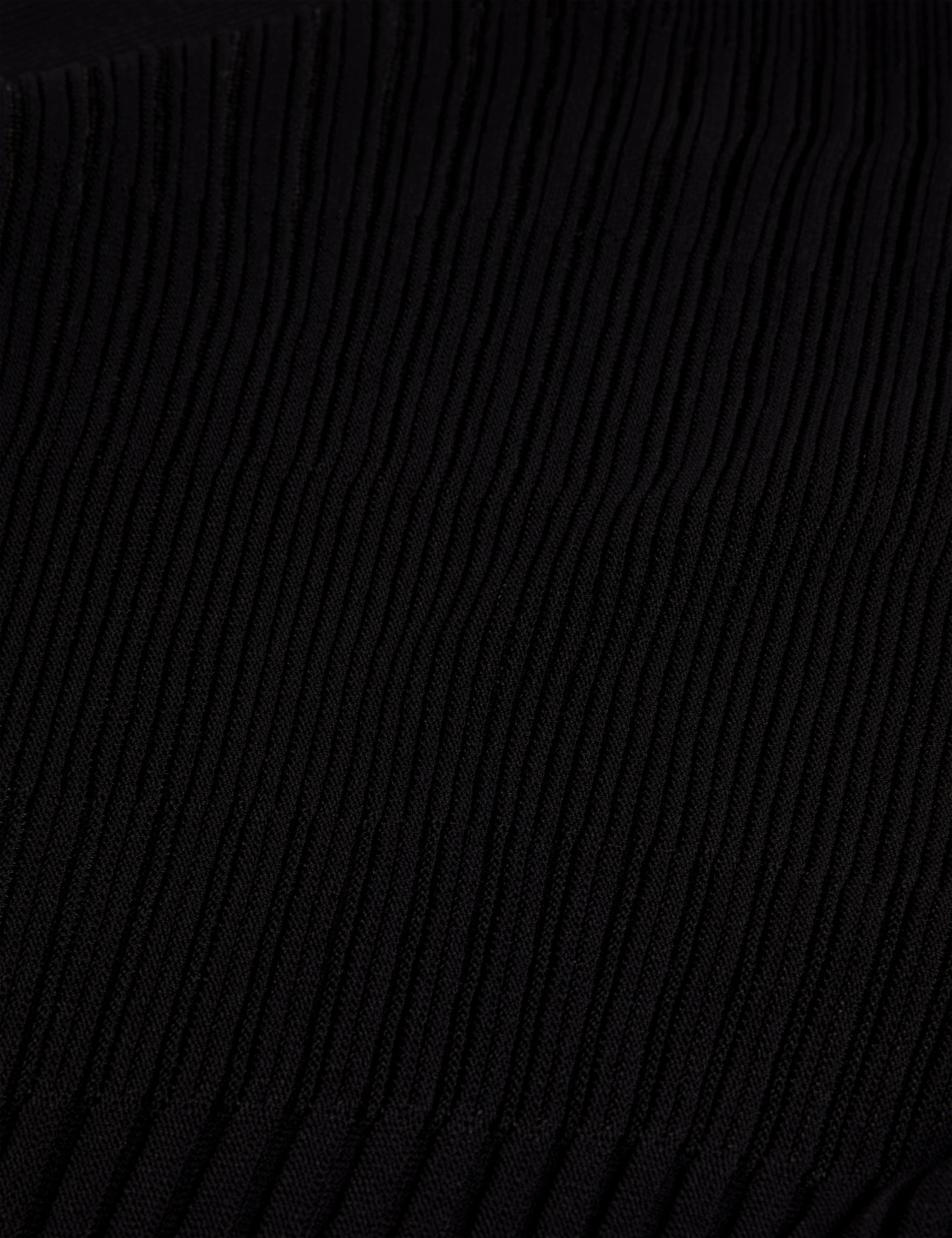 Ceyloaa Long Sleeve Sheer Detail Knit Top Black - Image 3