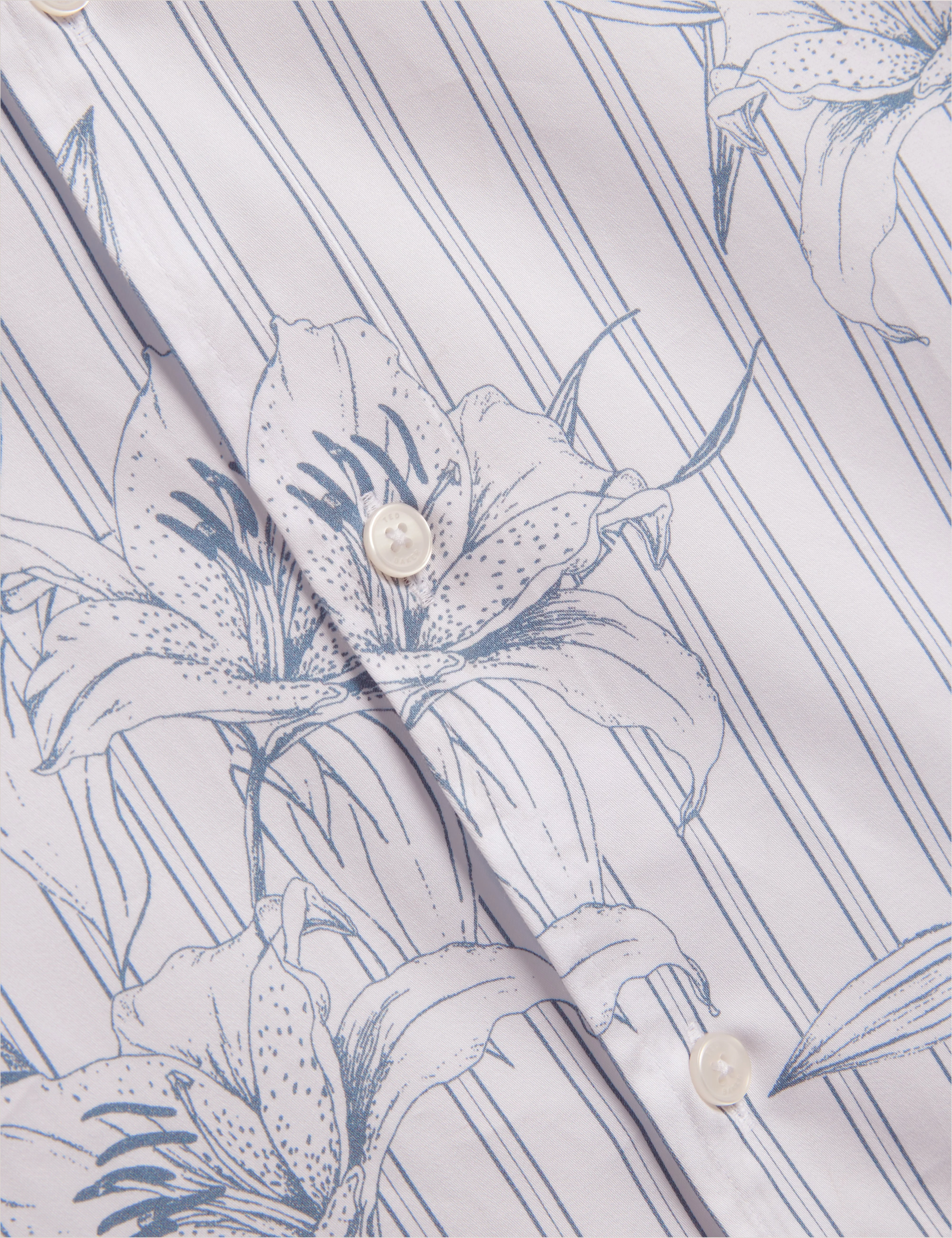 Cipher Long Sleeve Stripe Floral Lt-Blue - Image 4