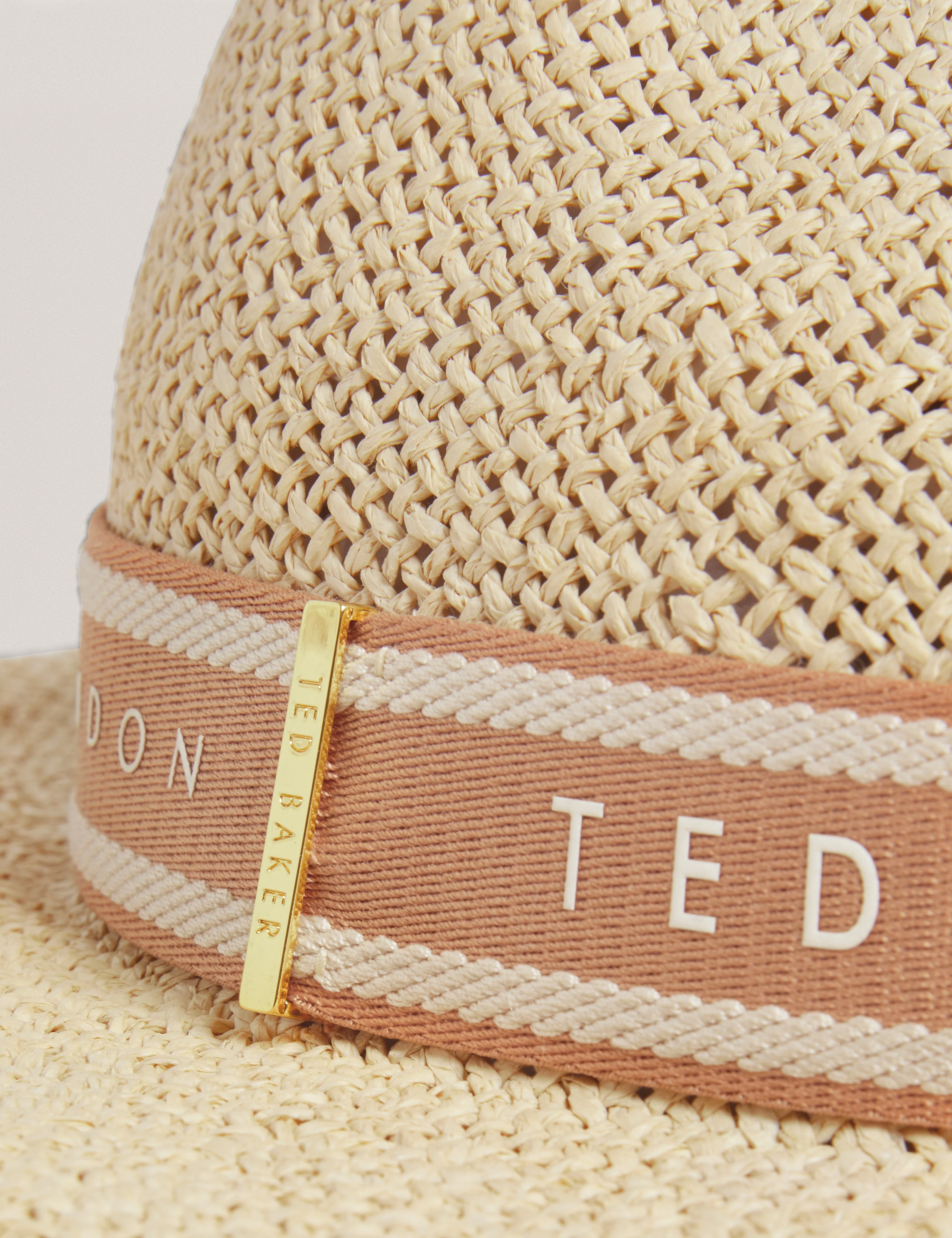 Clairie Faux Straw Fedora Cream - Image 3