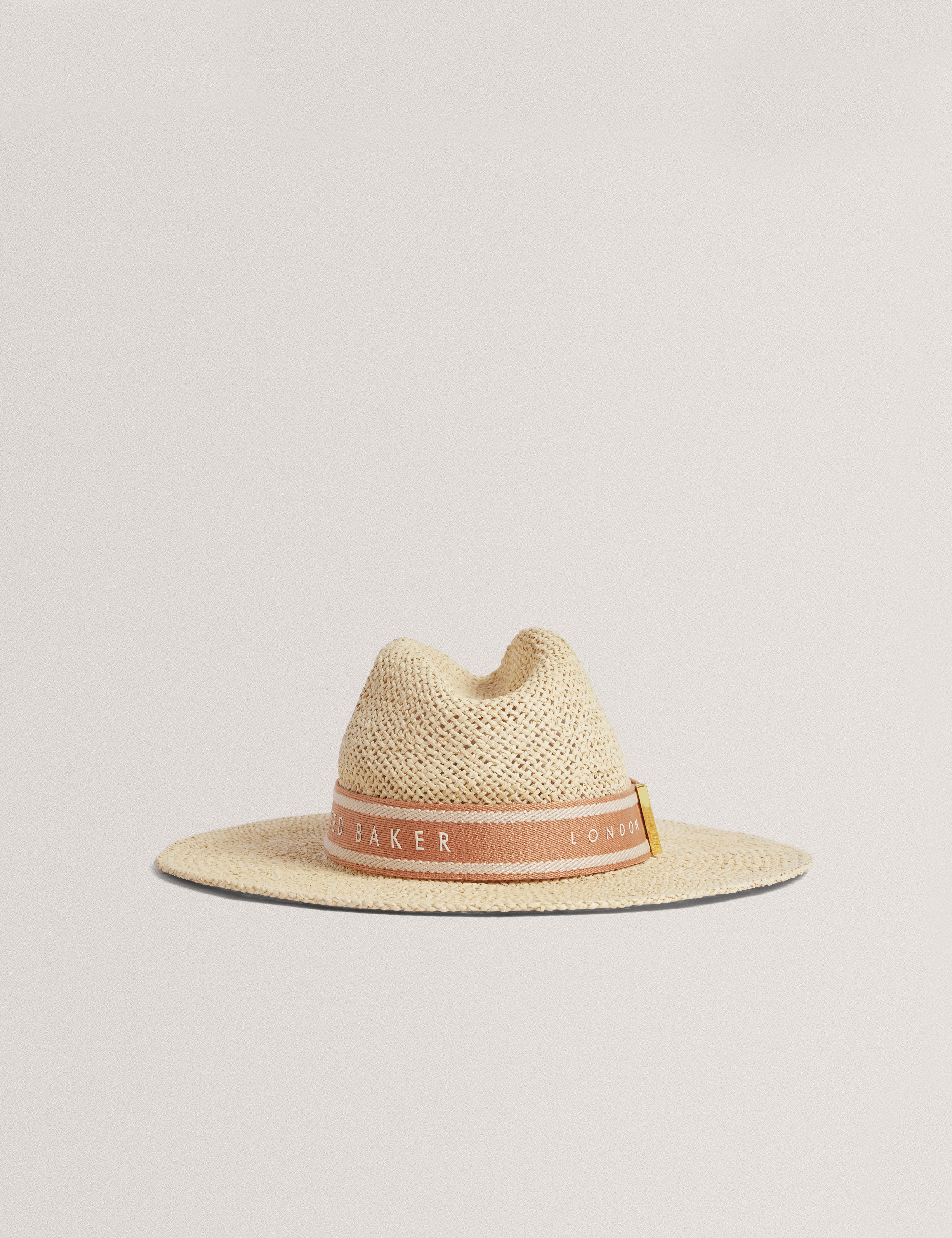 Clairie Faux Straw Fedora Cream - Image 4