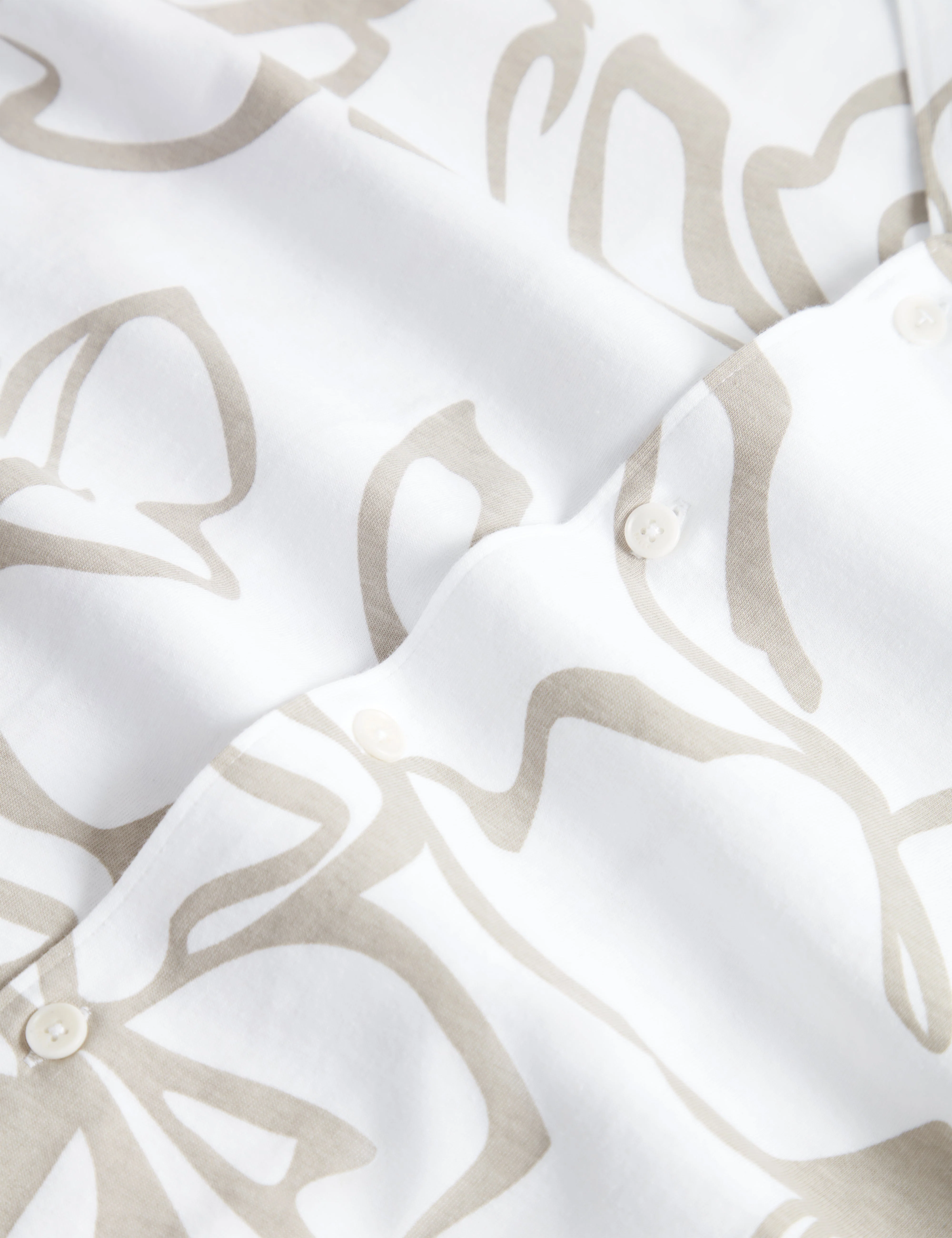Claub Short Sleeve Floral Jersey Shirt White - Image 3