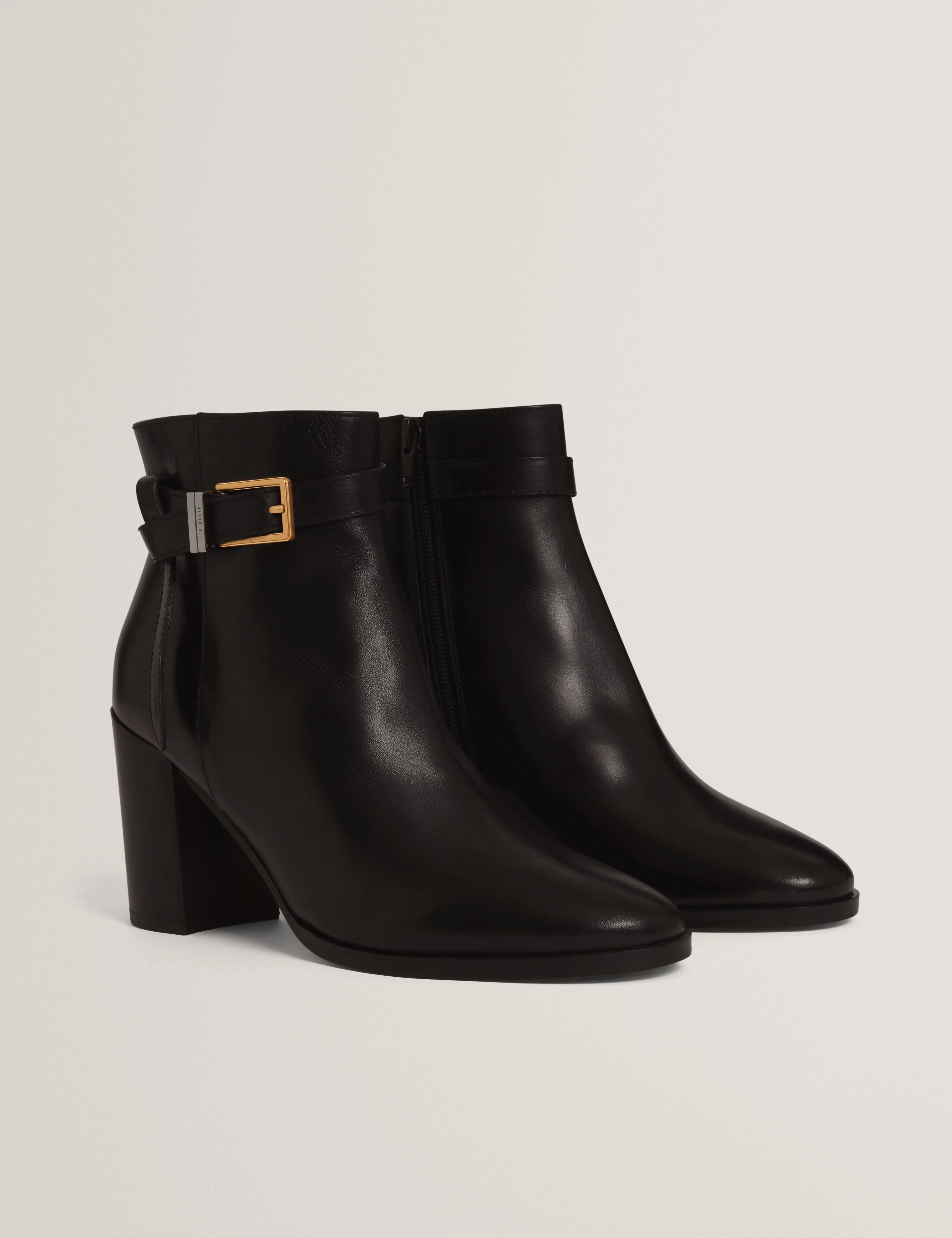 Cleonna Belt Detail Heeled Ankle Boot Black - Image 4