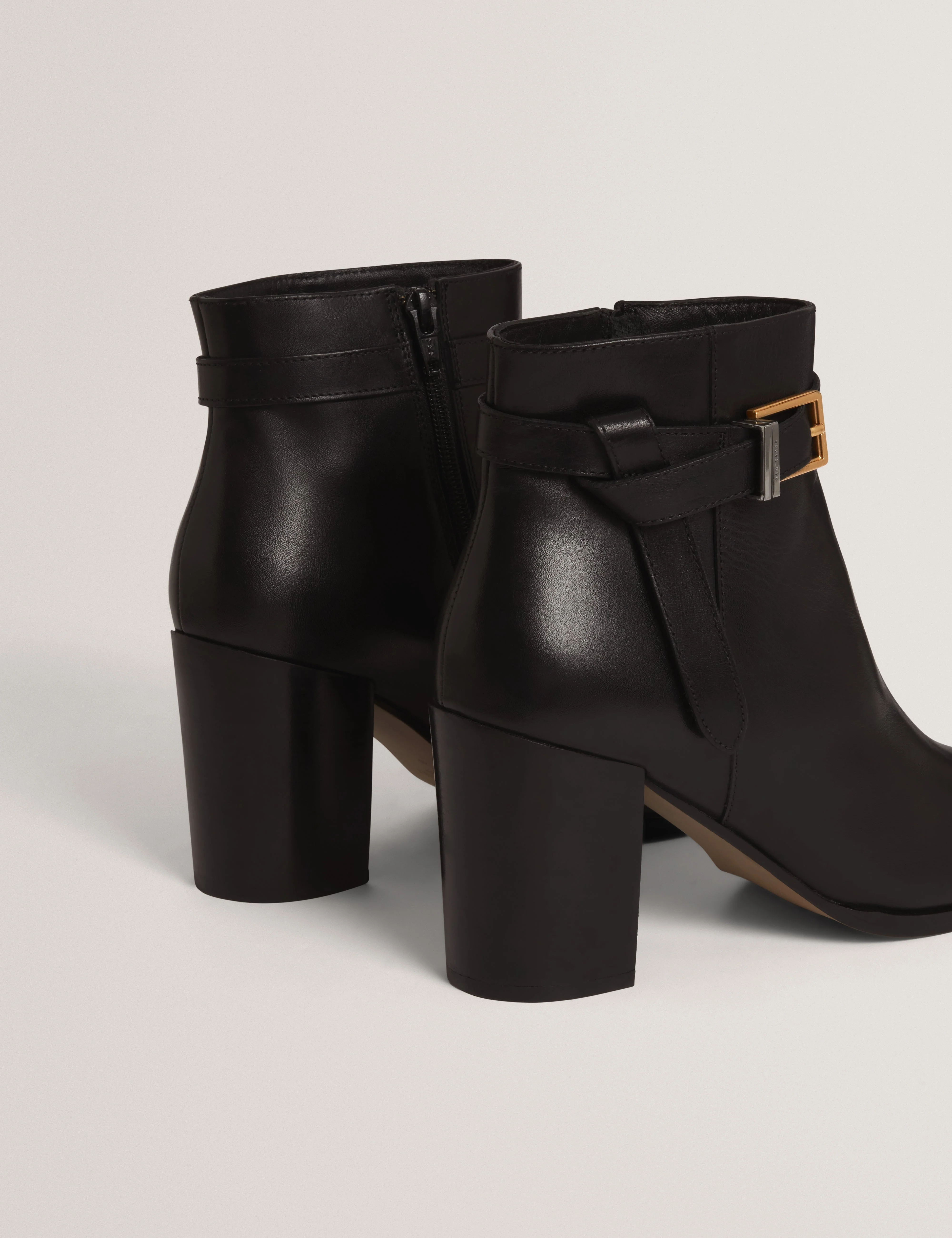 Cleonna Belt Detail Heeled Ankle Boot Black - Image 5